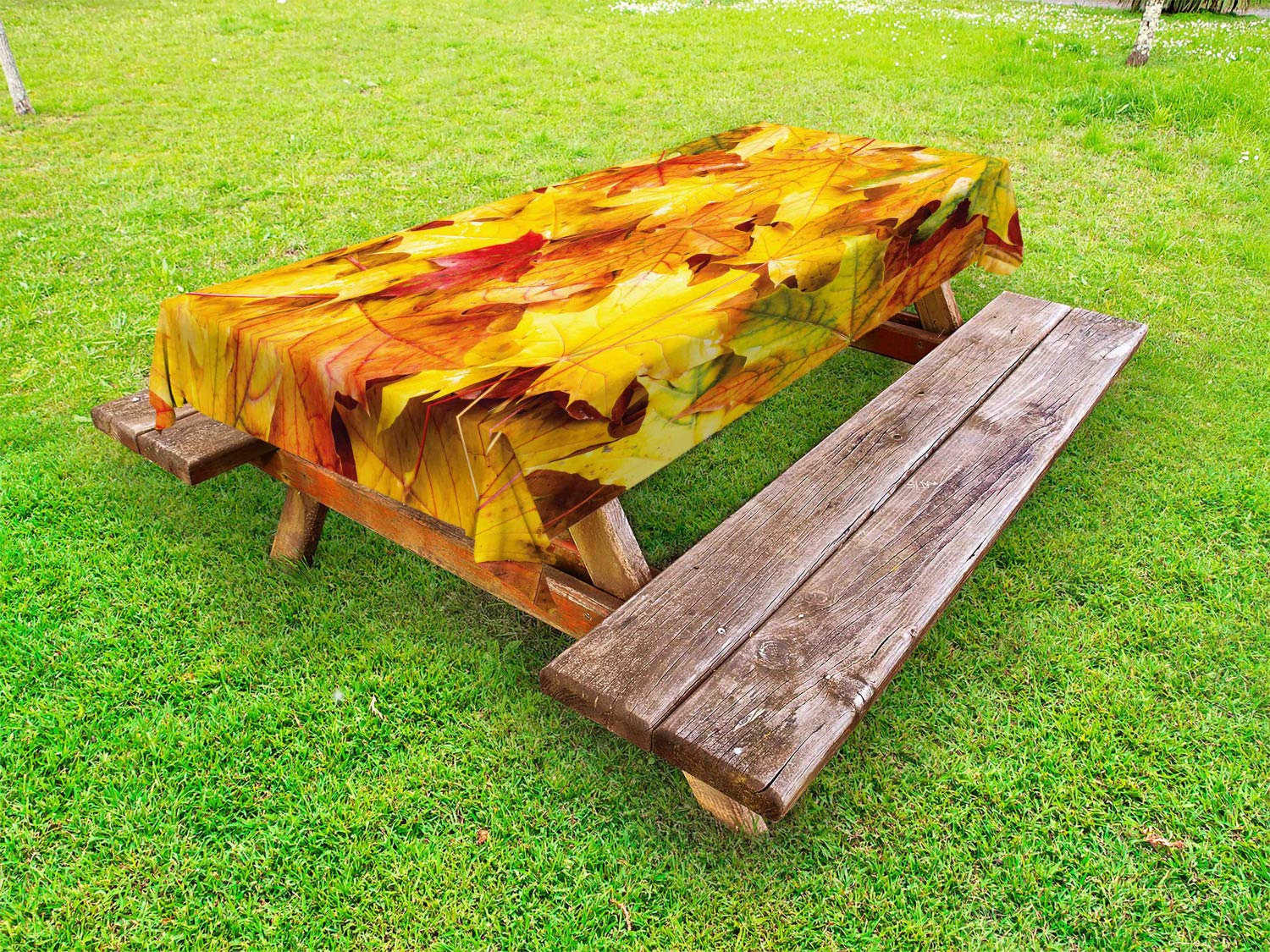 Ambesonne Waterproof Fall Outdoor Tablecloth - 58