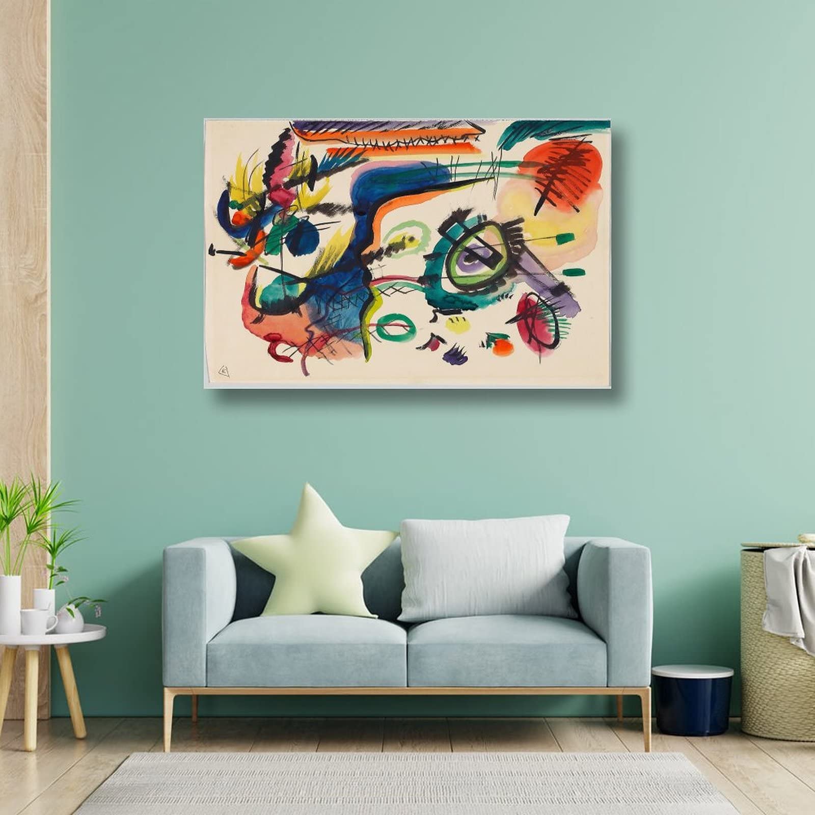 Wassily Kandinsky Draft for Composition VII - Abstract Expressionism Art Poster, Canvas Wall Art for Living Room & Bedroom Decor - 12x18 inches (30x45cm) - Perfect for Modern Home, Office & Gallery Display