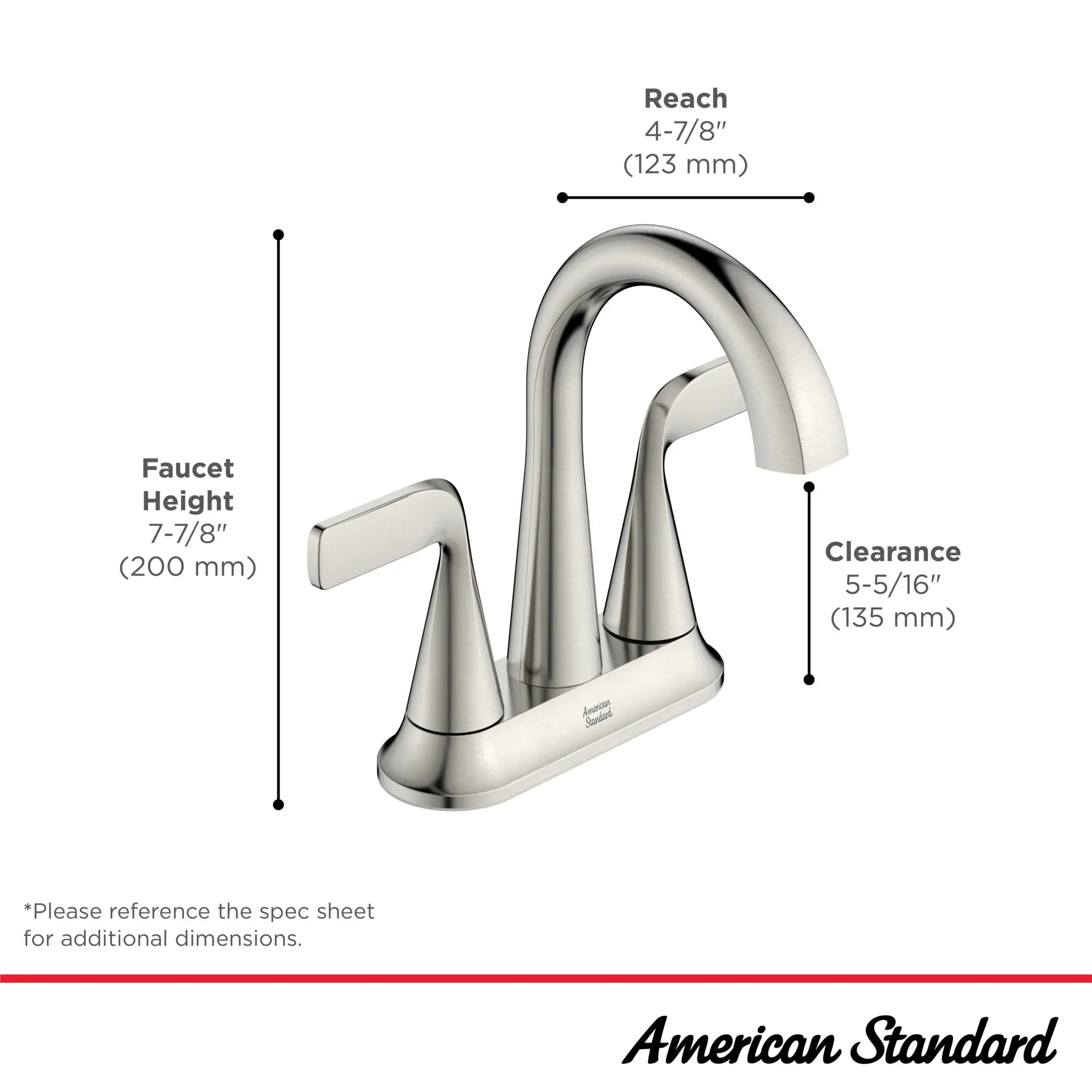 Eastway Two Handle Centerset Bathroom Faucet - Chrome Finish, 4