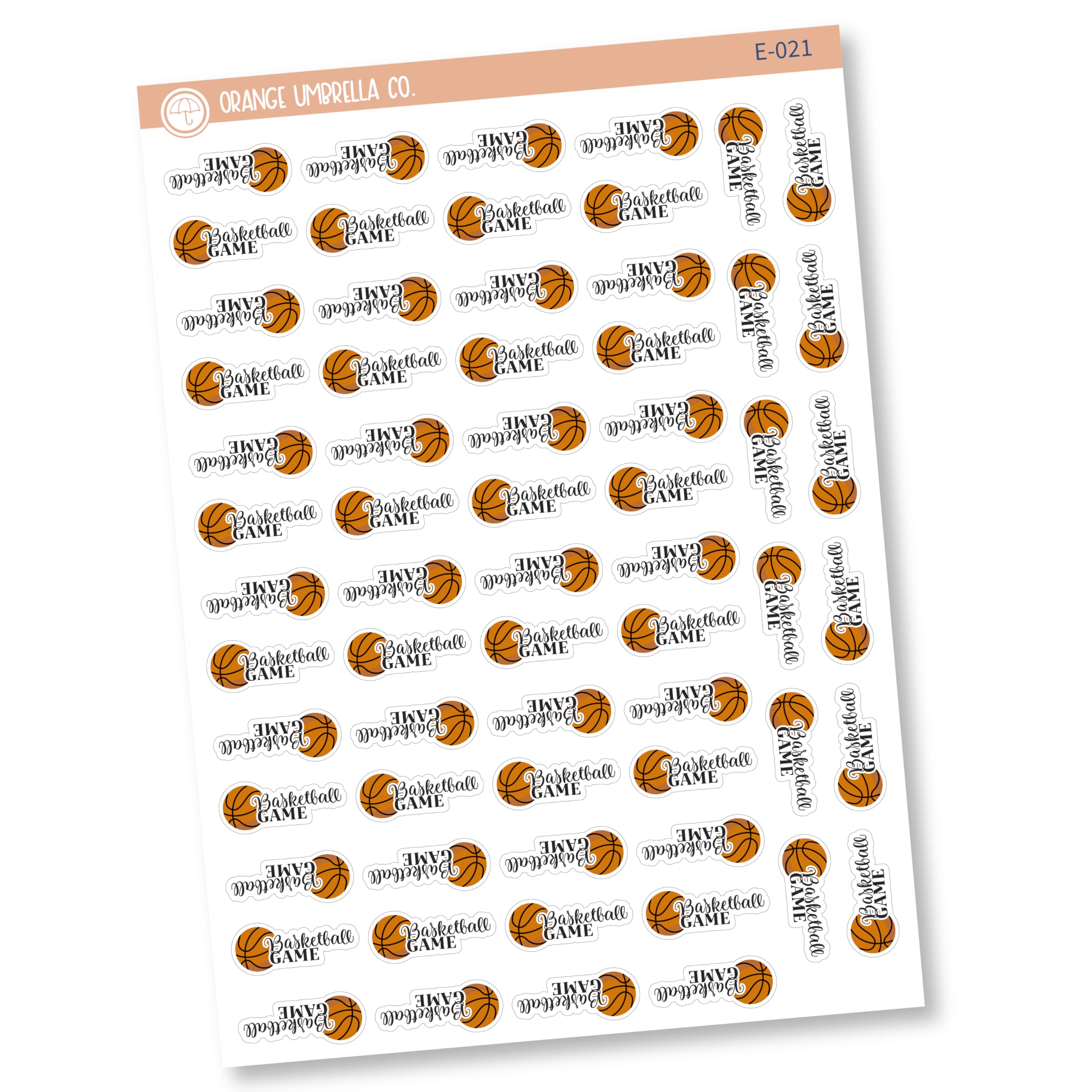 Basketball Game Icon Planner Stickers - Sports Event Tracking Stickers for Planners & Journals - Perfect for Game Schedules, Scorekeeping, and Team Management (E-021)