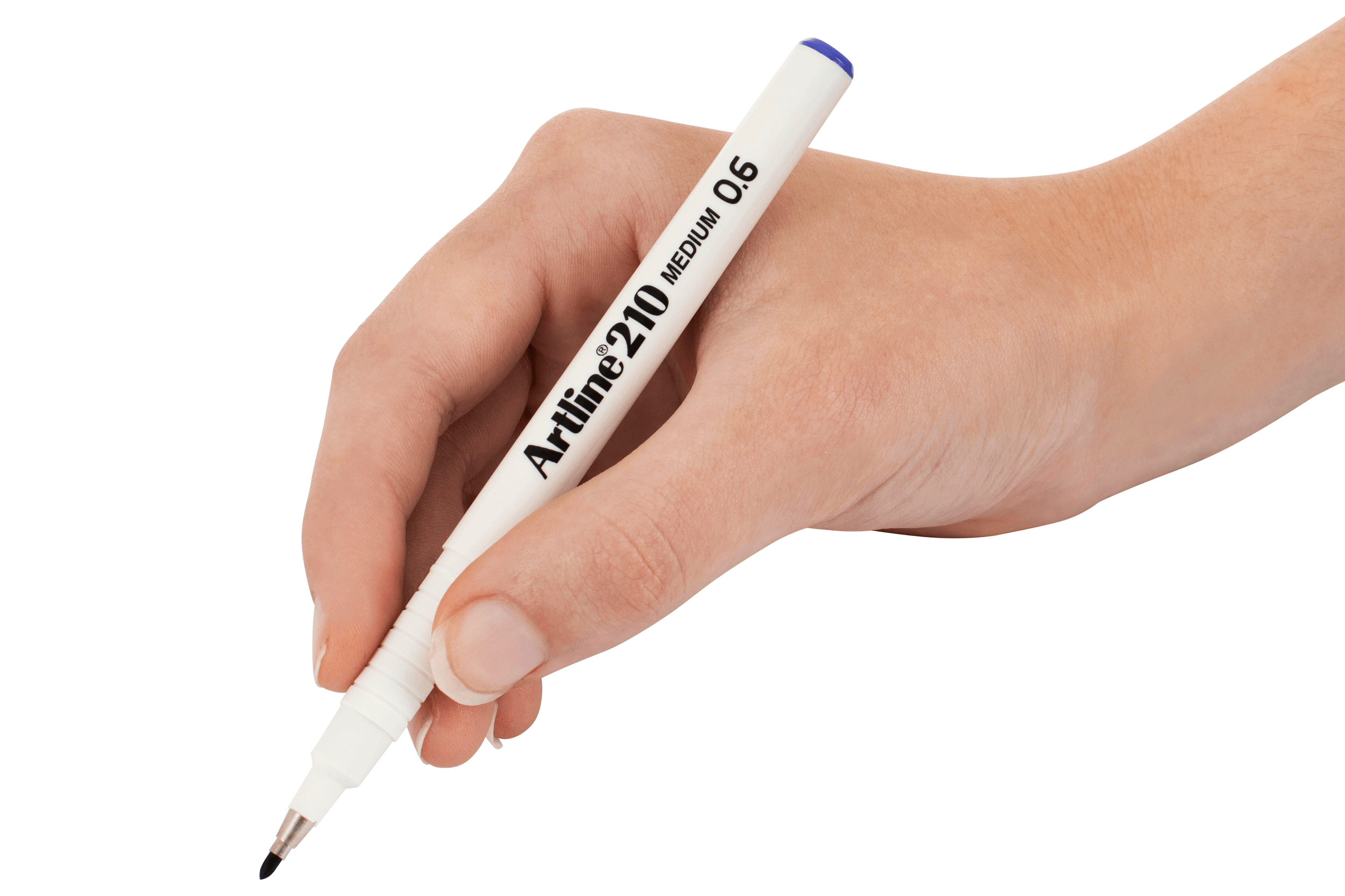 Artline 210 Fineliner Pen - 0.6mm Fine Tip Blue Marker Pens, Pack of 12 - Perfect for Drawing, Sketching, Note Taking & Office Use