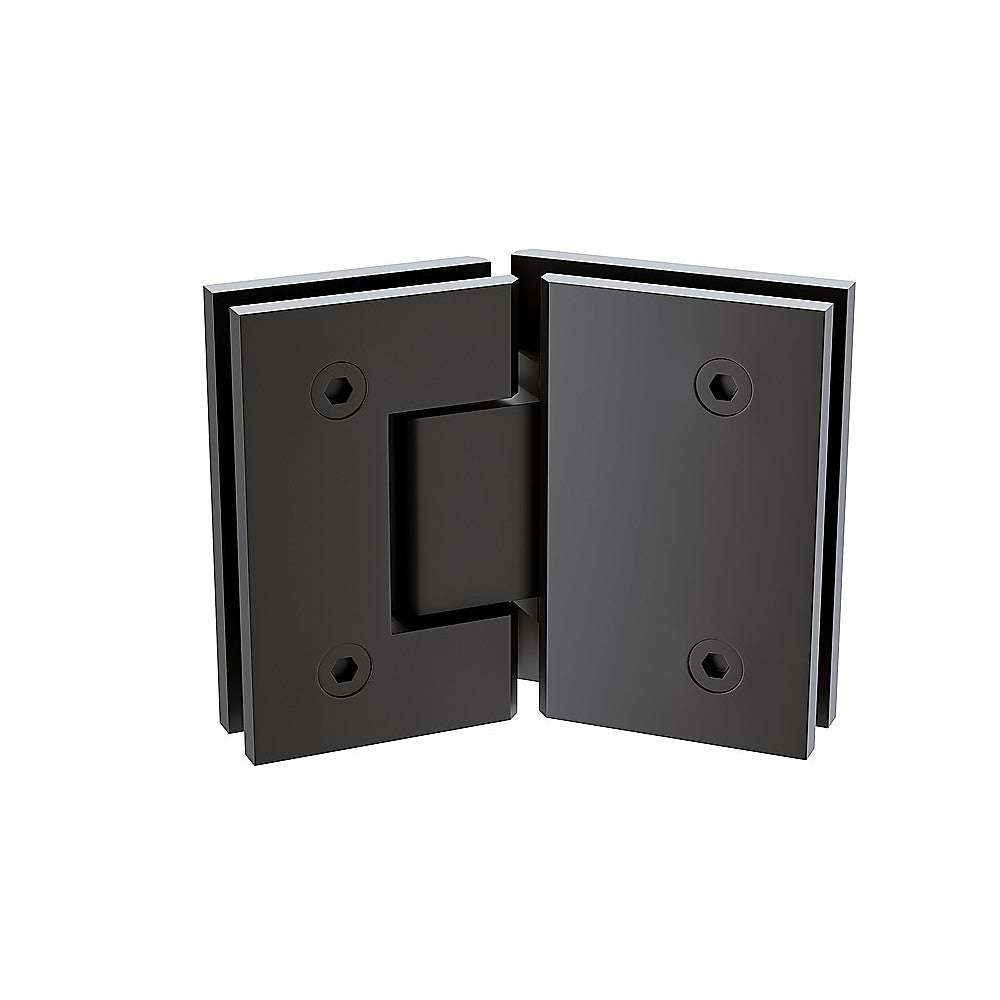 Frameless Diamond Shower Screen 100cm - Black Brackets & Stainless Steel Hinges with Square Double Pull Handle - Perfect for Modern Bathroom & Spa Style Showers
