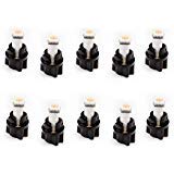 10-Pack T5 74 Wedge 5050 SMD LED Dashboard Lights - 12V Purple Car Interior Bulbs with Twist Lock Socket for Instrument Panel, Dome, Map & Courtesy Lighting