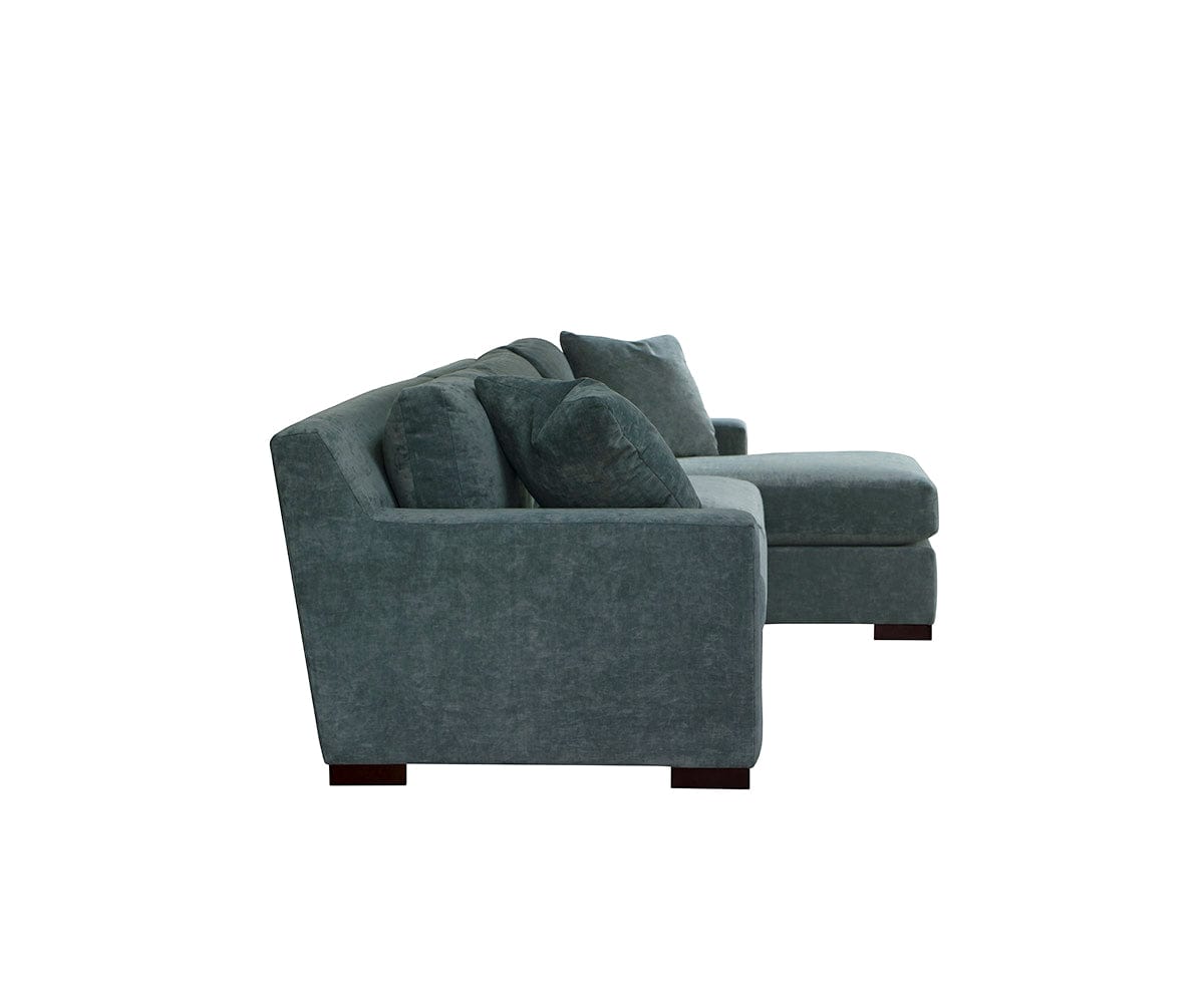 Jaden Right Chaise Sectional Sofa - Modern L-Shaped Couch with Reversible Chaise Lounge for Living Room, Family Room, or Home Theater - Comfortable Fabric Upholstery and Sturdy Wood Frame