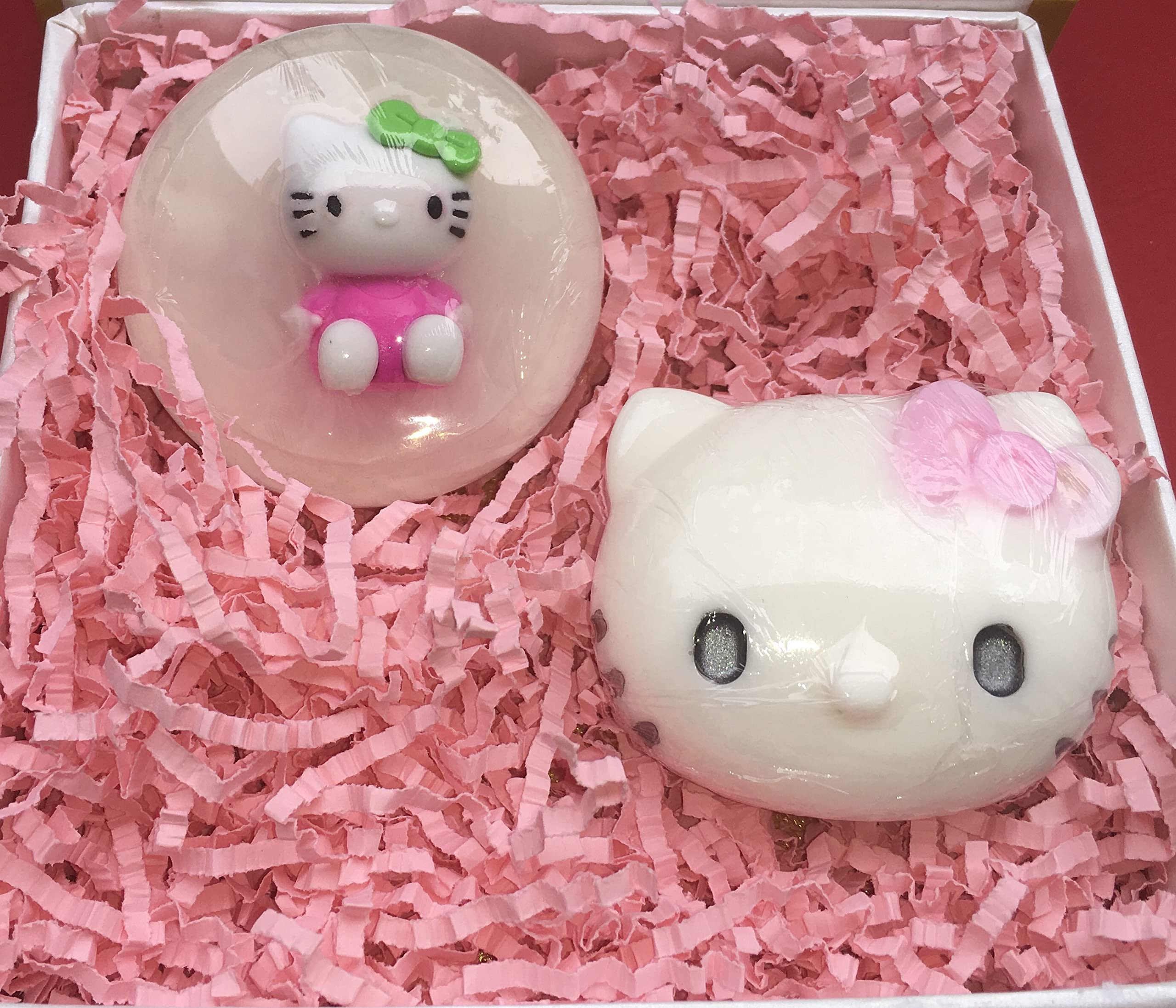 Hello Kitty Soap Set for Kids - 2 Pack (1 Shaped Soap + 1 Eraser Soap) | Fun Bath Time Gifts for Girls | Birthday Party Favors & Return Gifts