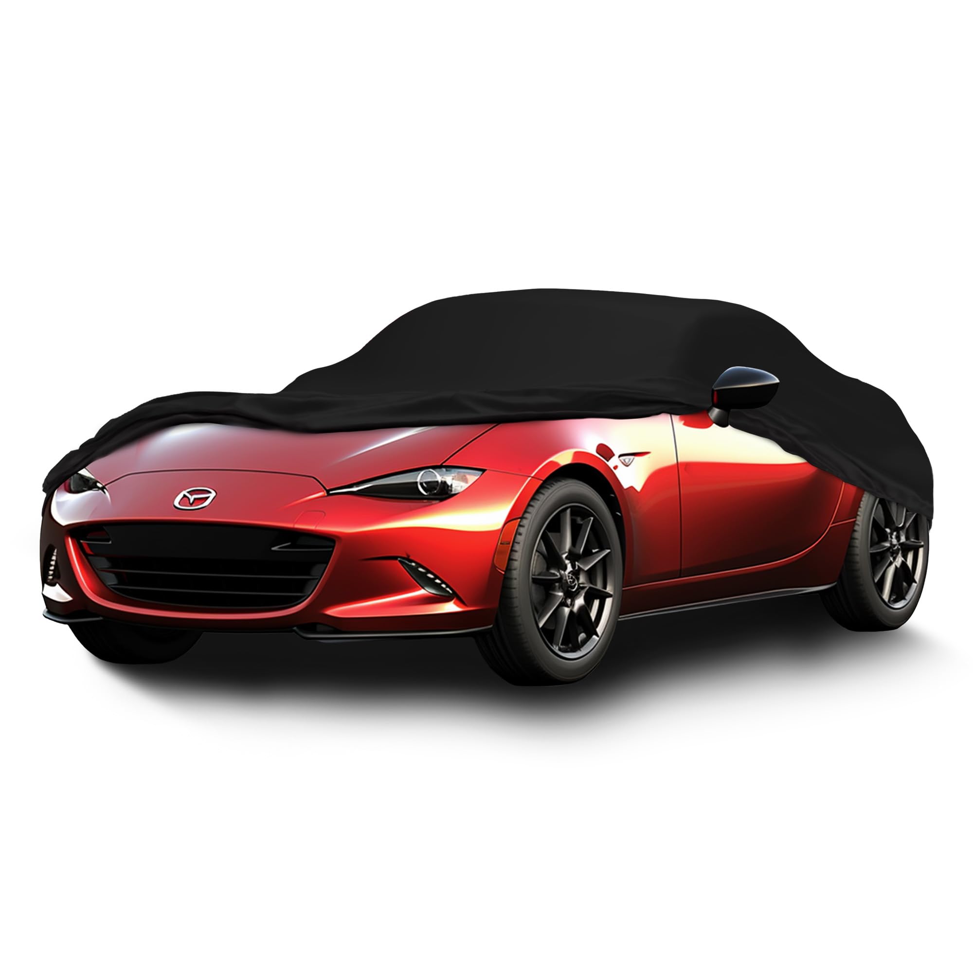 Scratch-Resistant Indoor Car Cover for Mazda 2021 Miata MX-5 (RF) - Black Satin Ultra Soft Material with Warranty | Perfect for Garage Storage & Vehicle Protection