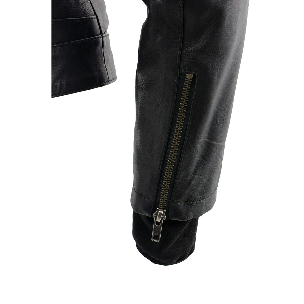 Milwaukee Leather MLL2545 Women's Lightweight Black Leather Jacket with Removable Hood - Stylish Motorcycle & Casual Outerwear for Everyday Wear