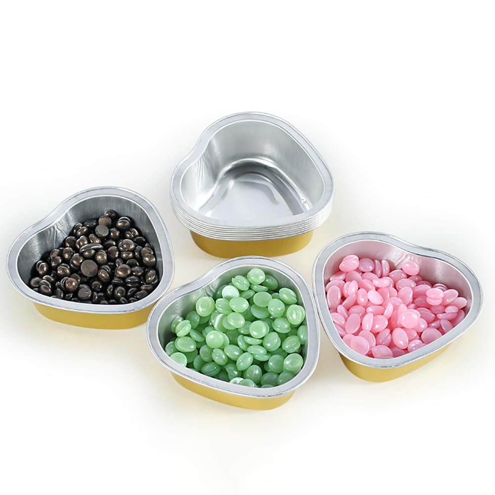 6 Pack Disposable Aluminum Foil Wax Melting Bowls - Mini Candle Wax Warmer Cups for Hair Removal, DIY Candles & Aromatherapy - Perfect for Home Spa, Beauty Salon and Waxing Treatments