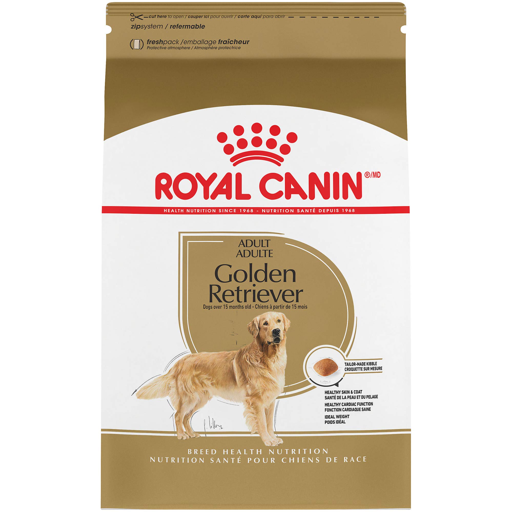 Royal Canin Golden Retriever Adult Dry Dog Food - 30 lb Bag for Large Breed Dogs | Premium Nutrition for Healthy Skin & Coat | Ideal for Active Adult Golden Retrievers