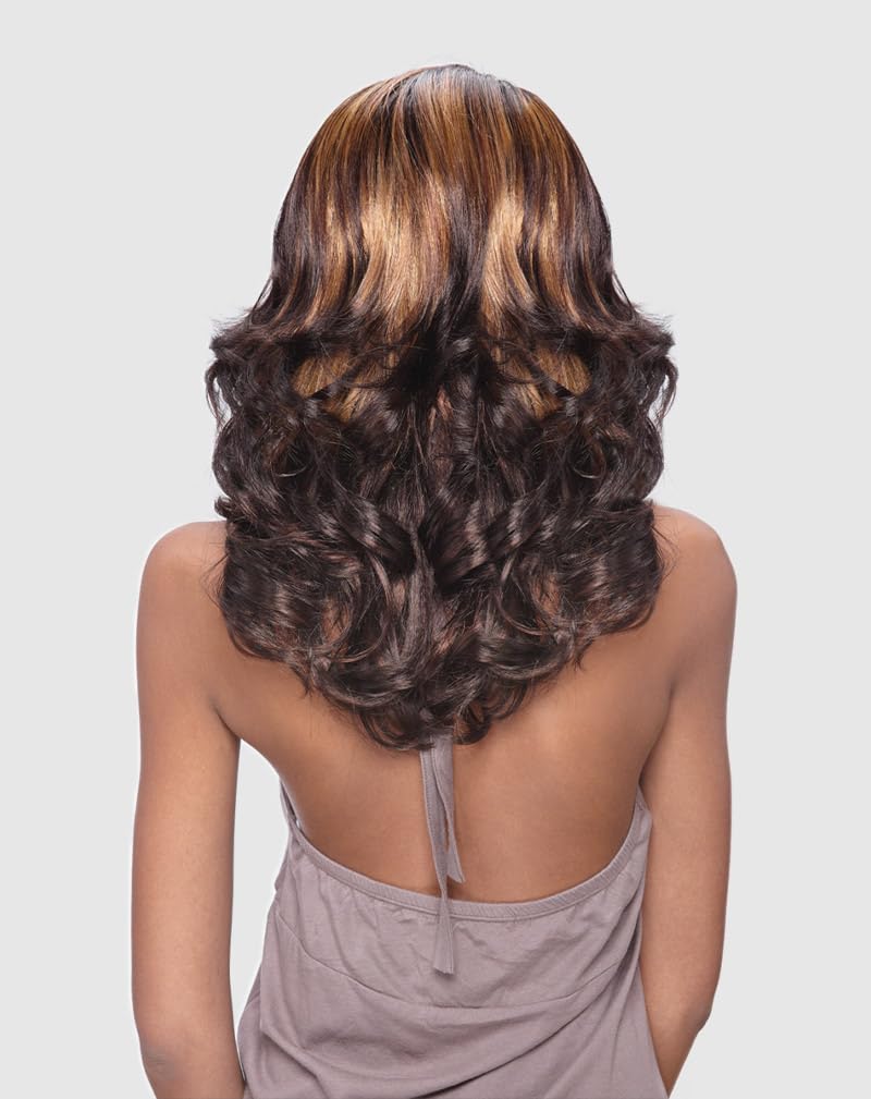 Vanessa Super Collection Synthetic Hair Wig - Super Park-1B | Natural Looking Heat Resistant Wigs for Women | Perfect for Cosplay, Daily Wear & Special Occasions