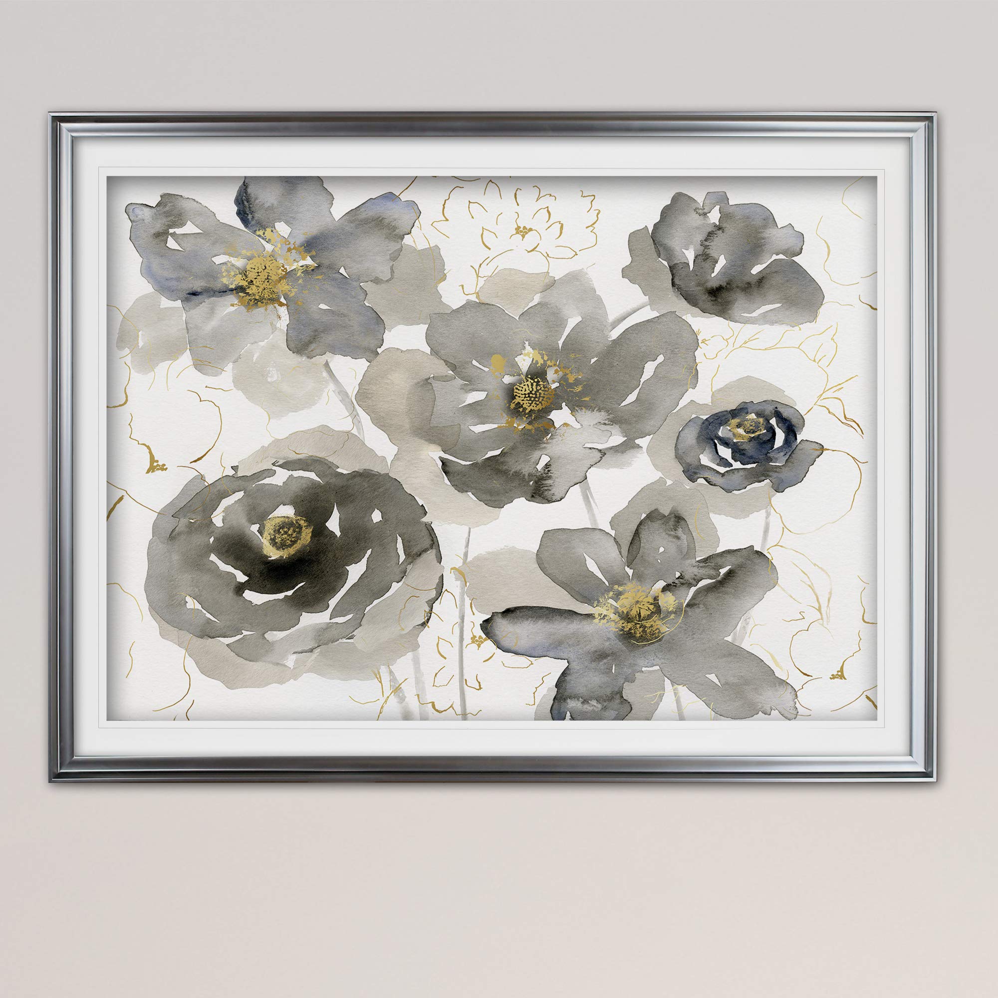 Spring Flower Painting - Framed Giclee Canvas Art Print | Modern Wall Decor for Living Room, Bedroom & Office | Ready to Hang Floral Artwork