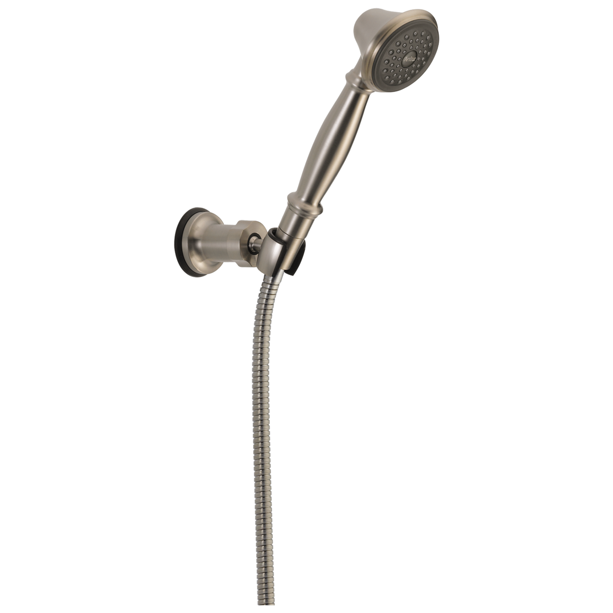 Delta 55020 SS Stainless Steel Wall Mount Hand Shower - 1 Setting Adjustable Showerhead for Bathroom, Spa & RV Use