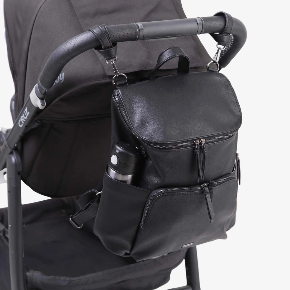 Vanchi Vegan Frankie Everyday Backpack - Lightweight Durable Laptop Backpack for Work & Travel, Water-Resistant Black Daypack - Perfect for Commuting, School & Outdoor Adventures