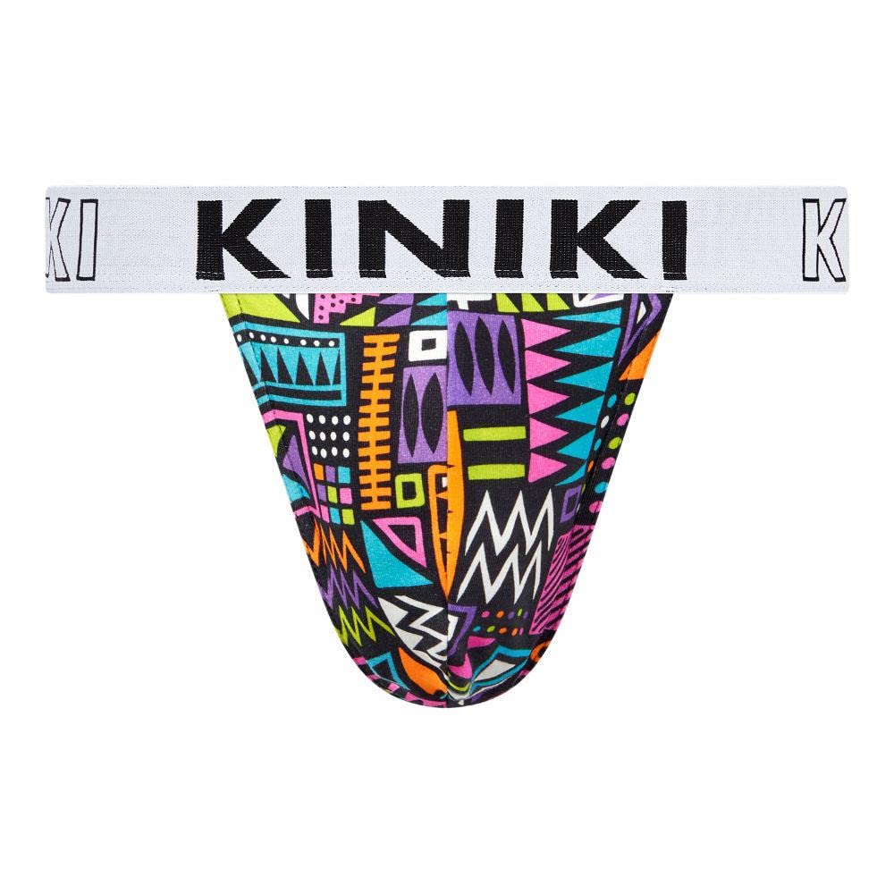 Kiniki Men's Cotton Printed Thong Underwear - Soft Breathable Comfort for Daily Wear & Intimate Moments