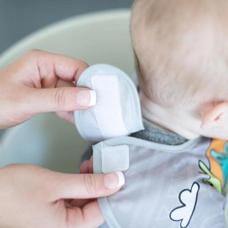 Bumkins SuperBib 3 Pack - Waterproof Baby Bibs for Messy Eaters | Soft, Adjustable & Easy Clean Feeding Bibs for Infants & Toddlers | Perfect for Meal Time, Daycare & Travel