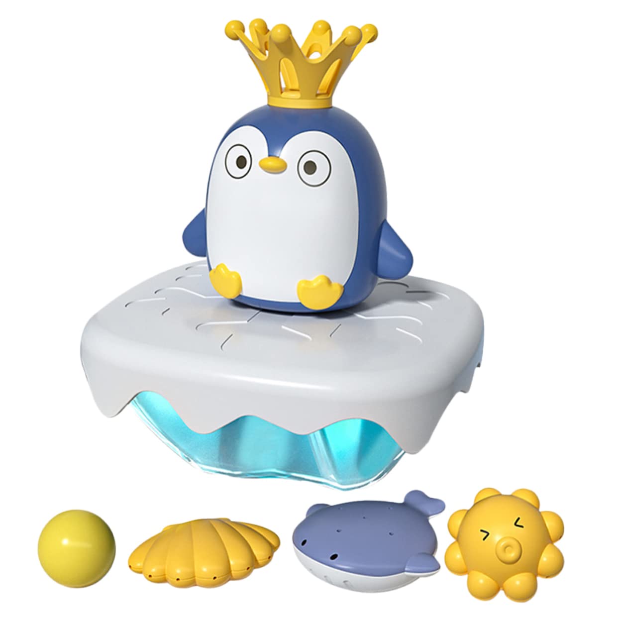 UPKOCH 4 Sets Penguin Bath Toys - Water Spray & Sprinkler Fun Bath Time Toys for Kids, Cute Penguin Shaped Bathroom Play Set for Toddlers & Babies - Perfect for Bathtub, Pool, and Outdoor Water Play
