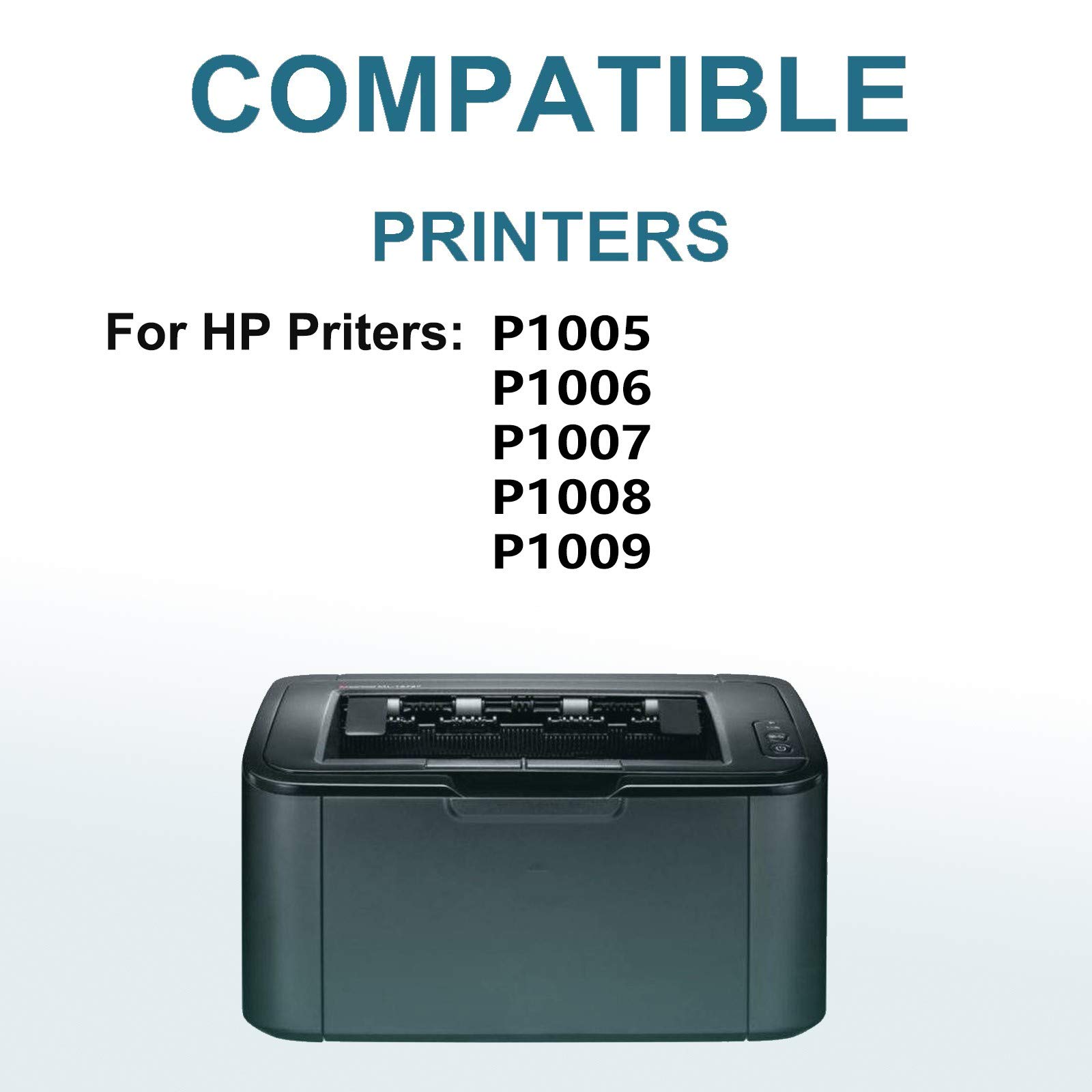 4-Pack Black High Capacity 35A (CB435A) Compatible Toner Cartridge for HP LaserJet P1005 P1006 P1007 P1008 P1009 Printers - Perfect for Home Office & Small Business Printing Needs