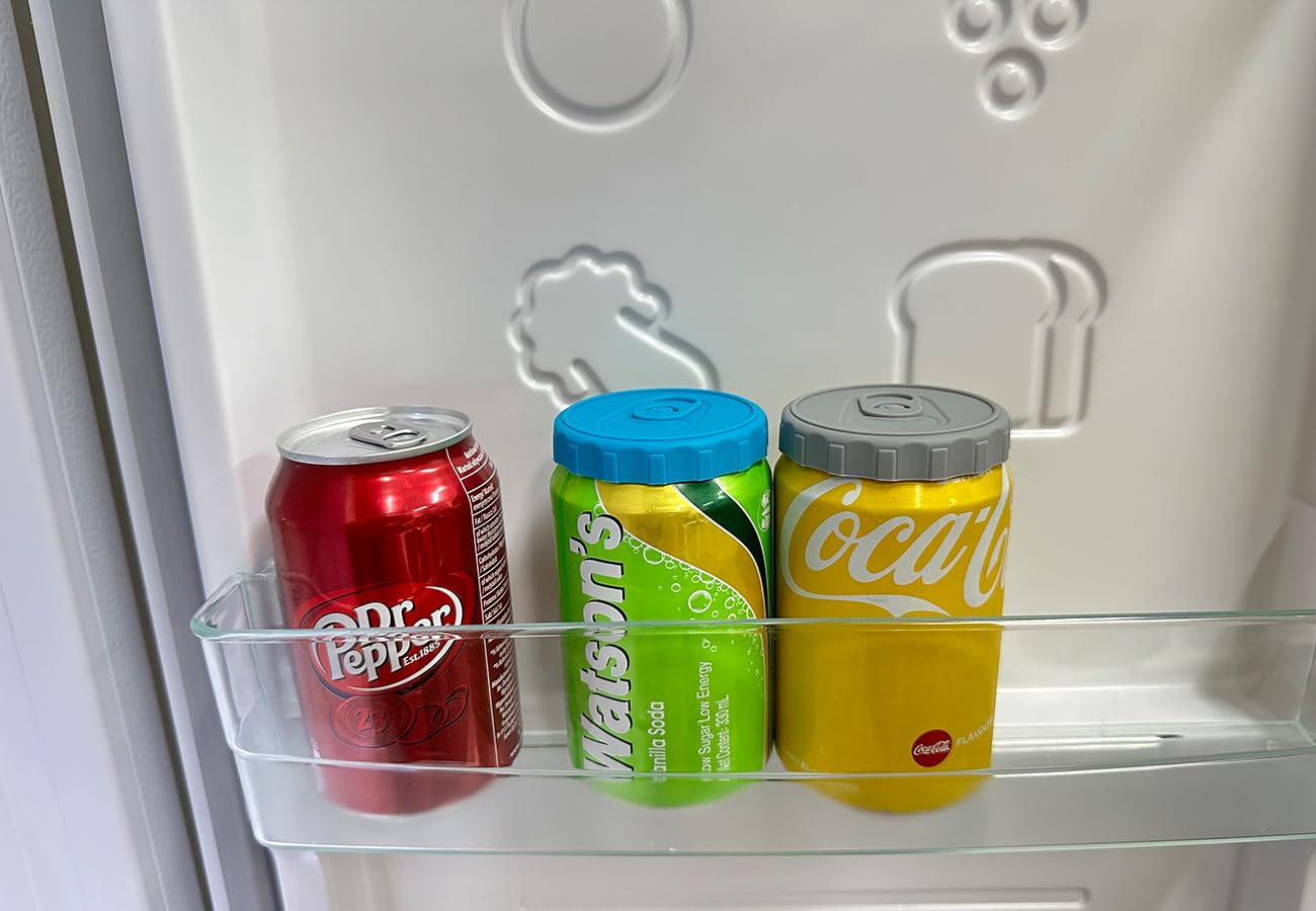 BPA-Free Silicone Soda Can Lids 6 Pack - Reusable Can Covers for Soda, Beer, Juice & Beverages | Leak-Proof Can Stopper Protector Fits Standard Size Cans | Perfect for Parties, Picnics, Travel & Outdoor Activities
