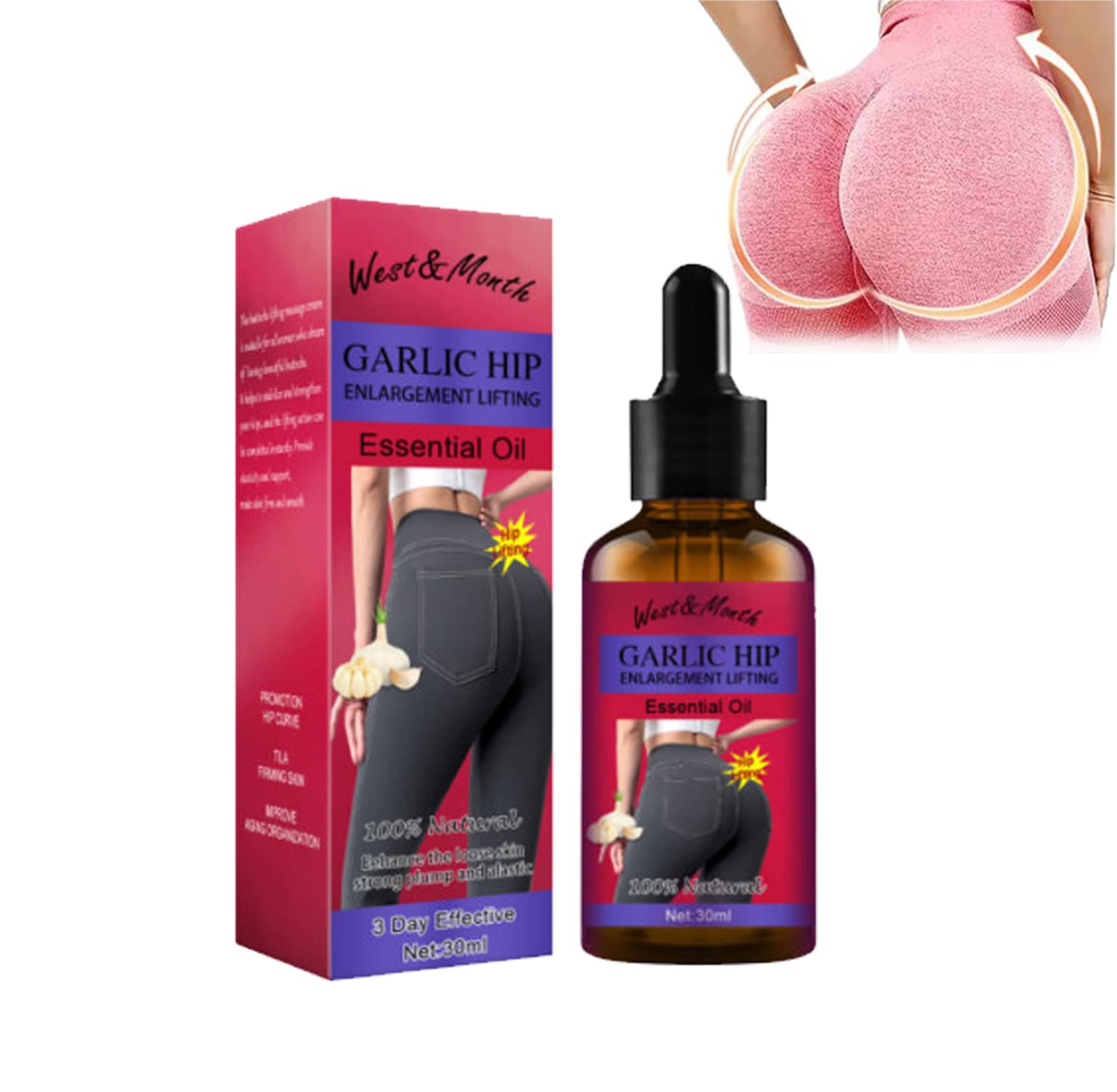 2022 New Butt Enhancement & Firming Massage Oil - Natural Herbal Booty Lift Oil for Women, Plump & Tighten Skin, Hip Lifting Essential Oil - Perfect for Massage, Spa & Body Care Routine