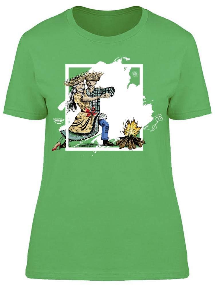 Smartprints Festa Junina Party Dance T-Shirt for Women - Comfortable & Stylish Brazilian Theme Party Outfit - Perfect for Carnival, Cultural Events & Summer Festivals