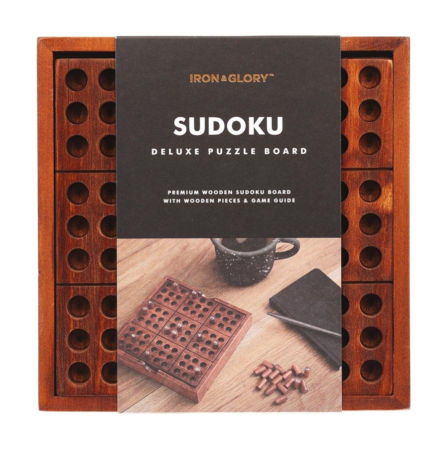 Premium Wooden Sudoku Puzzle Board Game - Iron & Glory Brain Teaser for Adults & Kids - Perfect for Travel, Gifts & Family Game Night