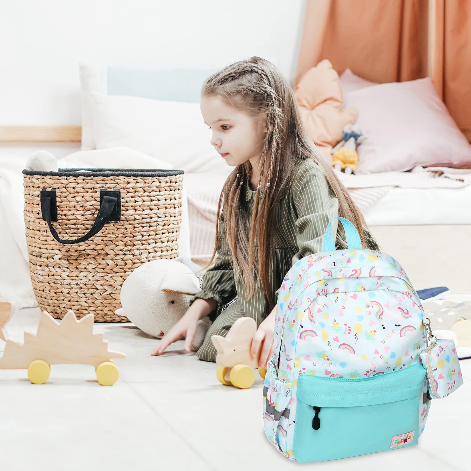 MyGreen Toddler Backpack for Boys & Girls - Adjustable Chest Strap, Lightweight School Bag for Preschool & Daycare - Perfect for Travel, Hiking & Daily Use