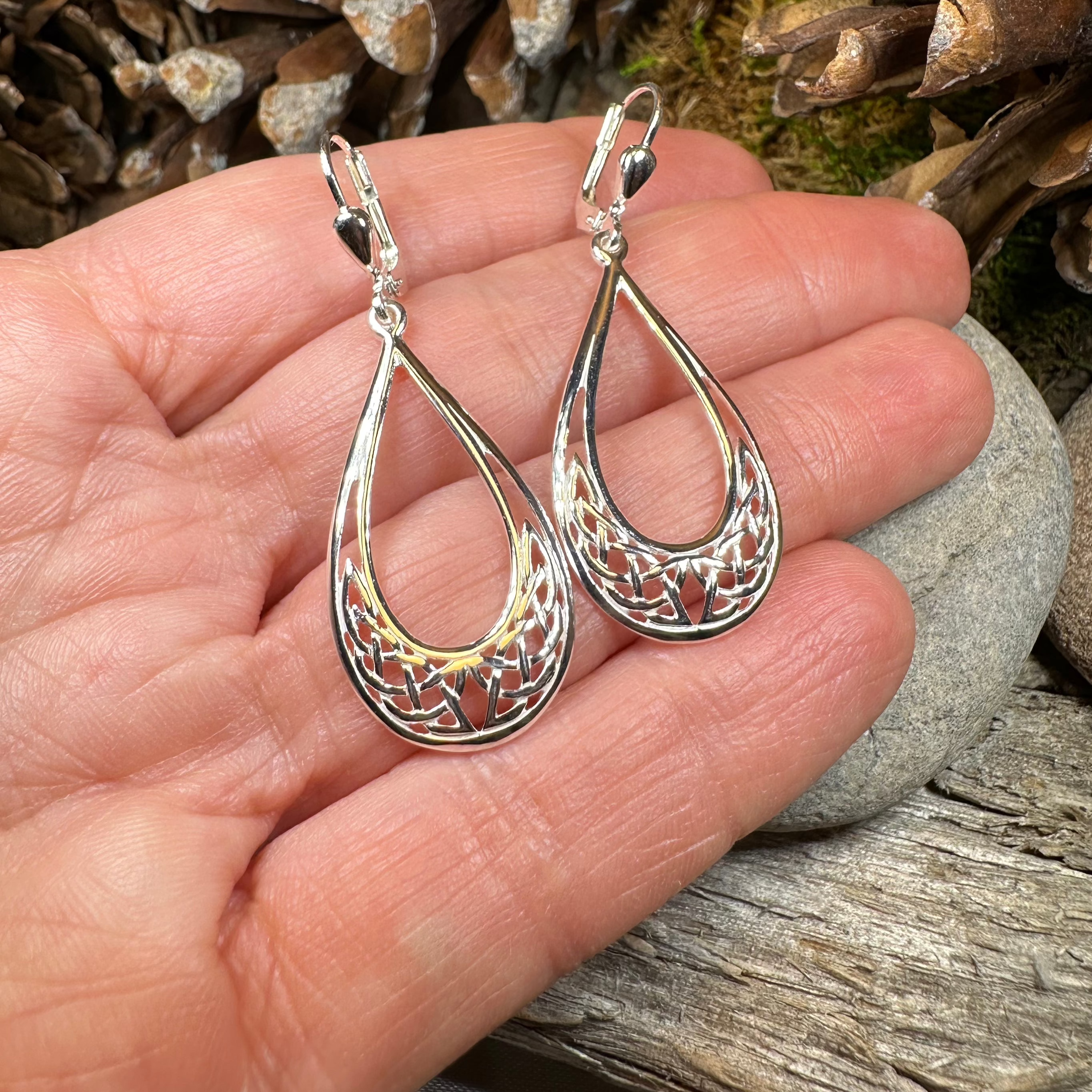 Celtic Elegance Earrings - Handcrafted Sterling Silver Knotwork Earrings for Women | Perfect for Weddings, Parties & Everyday Wear