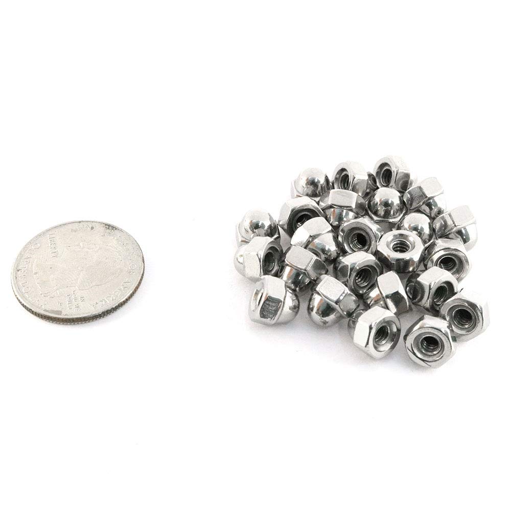 24pcs #8-32 304 Stainless Steel Hex Cap Nuts - Heavy Duty Corrosion Resistant Fasteners for Furniture, Machinery & DIY Projects