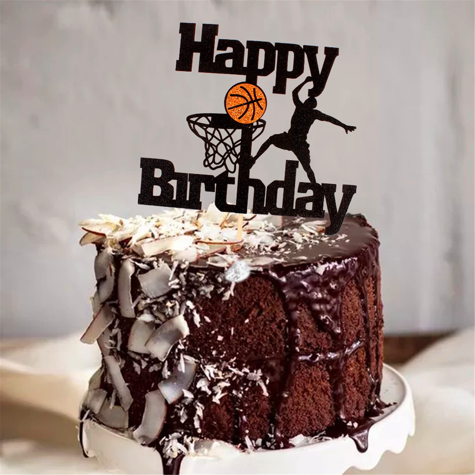 Basketball Cake Topper for Birthday Party - Men, Boys, Dads