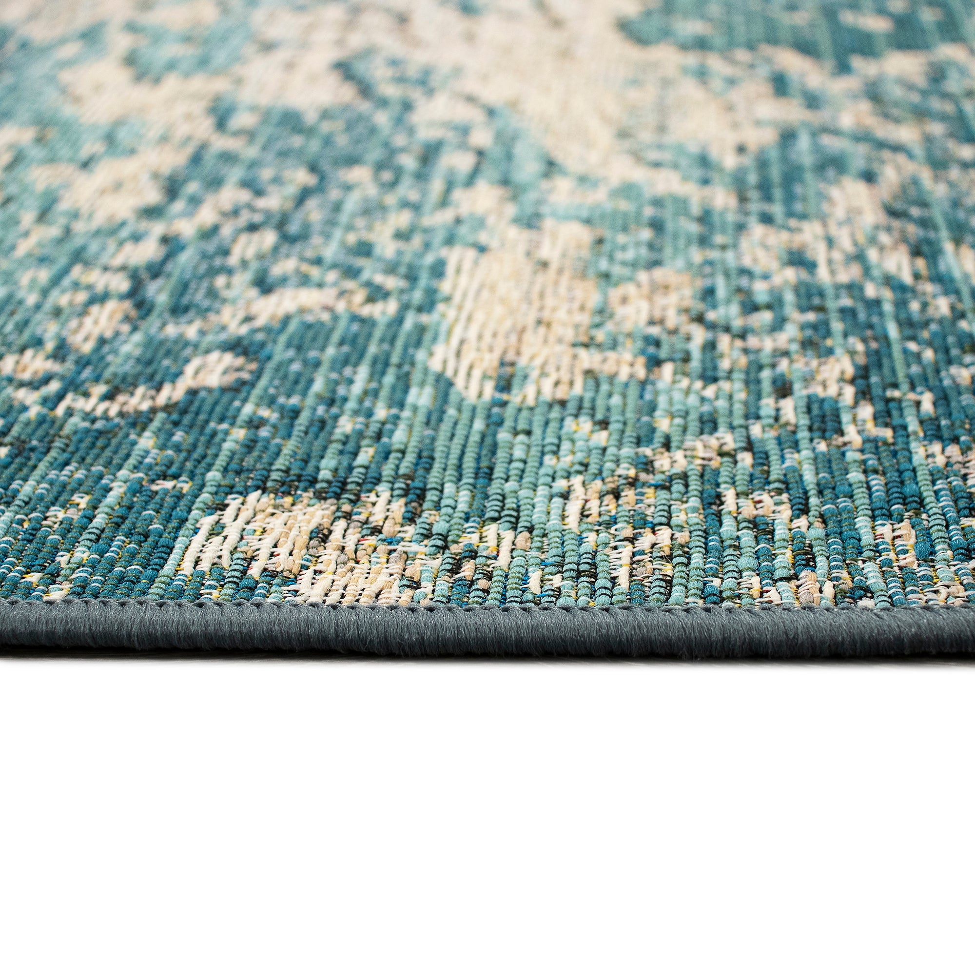 Liora Manne Marina Stormy Indoor/Outdoor Rug - Waterproof Non-Slip Area Rug for Living Room, Bedroom, Patio - Coastal Beach Themed Home Decor