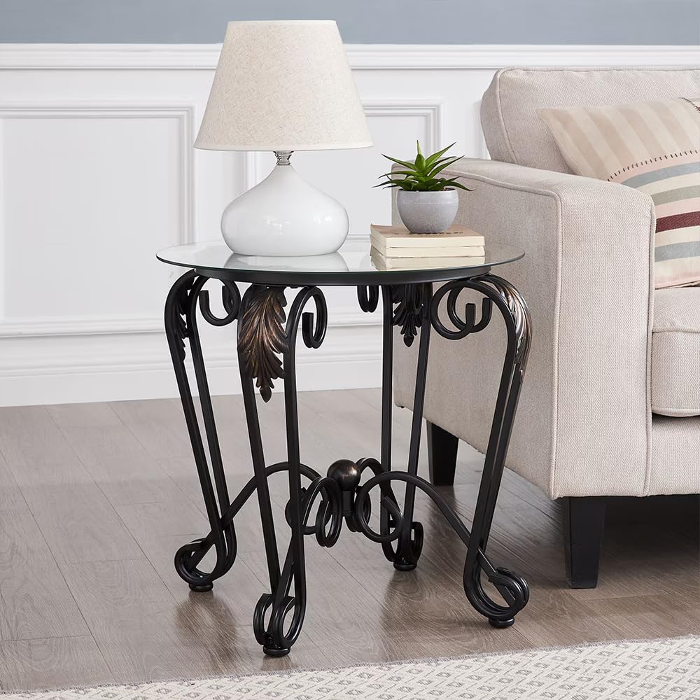 Black 3-Piece Tempered Glass Coffee Table Set - Living Room Decor