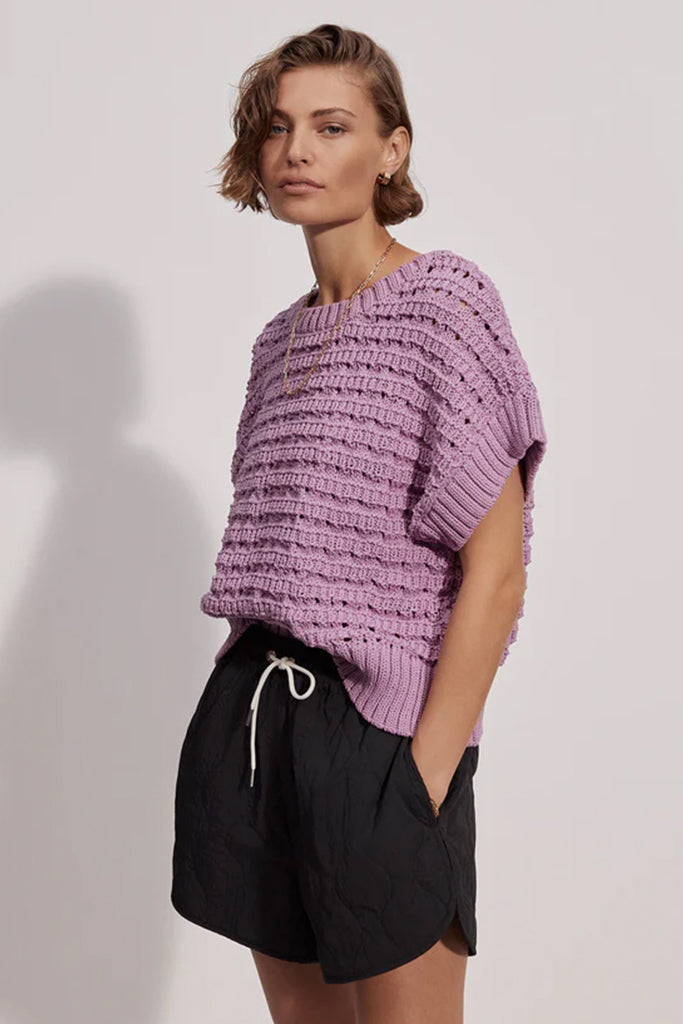 Varley Fillmore Knit Sweater - Women's Casual Pullover in Smoky Grape | Perfect for Fall Layering & Cozy Office Wear