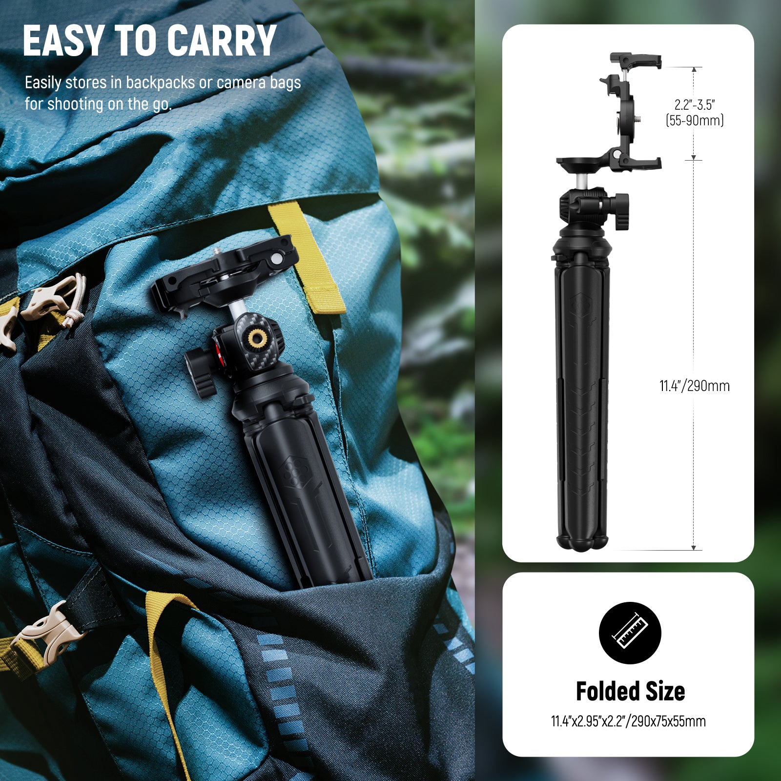 NEEWER TP35 Compact Flexible Tripod Stand with Wireless Remote - Perfect for Vlogging, Photography, and Smartphone Shooting