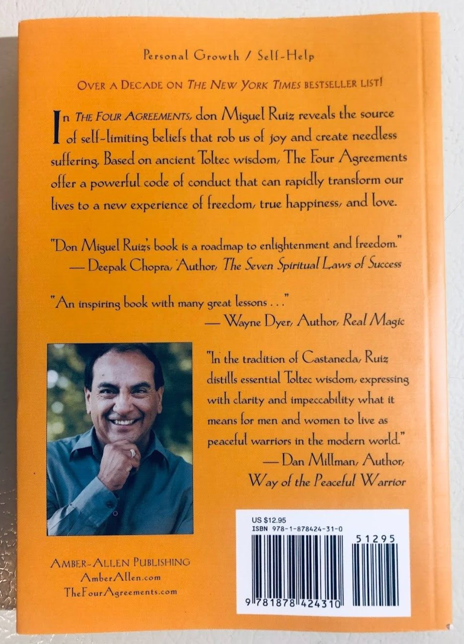 The Four Agreements: A Practical Guide to Personal Freedom by Don Miguel Ruiz - Transform Your Life with Ancient Toltec Wisdom | Perfect for Self-Help, Spiritual Growth & Personal Development