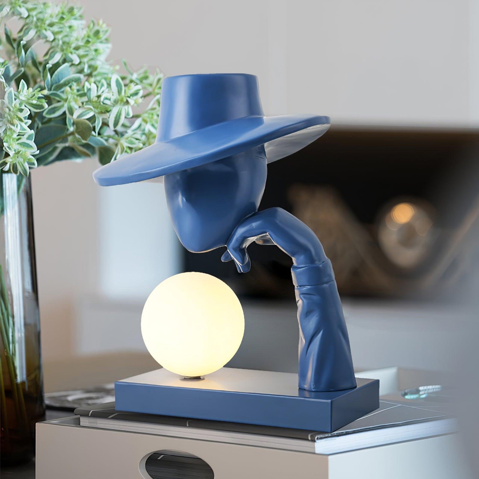 Juni Resin Novelty Lamp - Unique Handmade Resin Night Light for Home Decor, Bedroom, Living Room, Gift Idea - Perfect for Relaxing Ambiance & Romantic Mood Lighting
