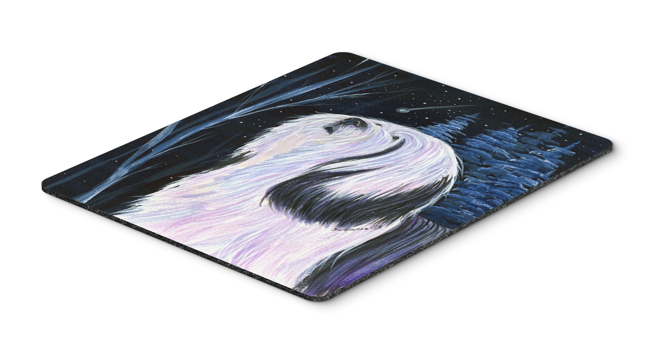 Tibetan Terrier Mouse Pad & Hot Pad - Washable Large Mouse Mat for Home Office, Gaming, Computers & Laptops | Non-Slip Desk Accessory for Work & Study
