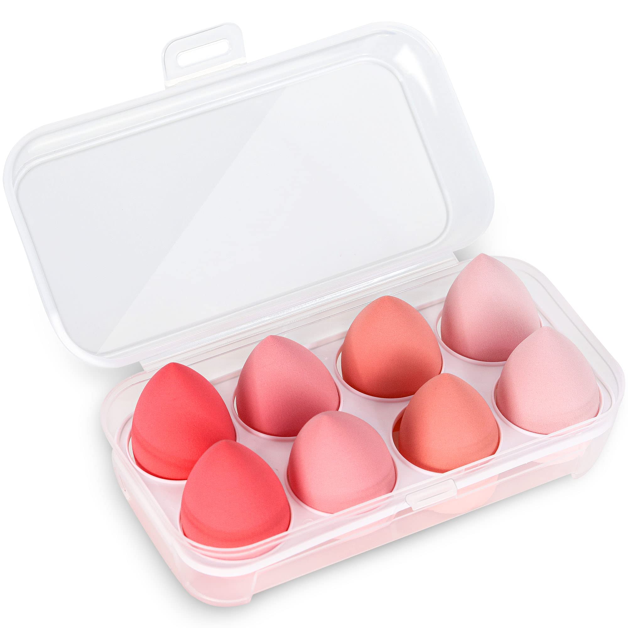 8-Piece Miracle Complexion Sponge Makeup Blenders - Professional Beauty Blender Set for Flawless Touch Ups | Cruelty-Free, Latex-Free, Travel-Friendly Makeup Sponges | Perfect for Daily Use, Travel, and On-The-Go Makeup Application
