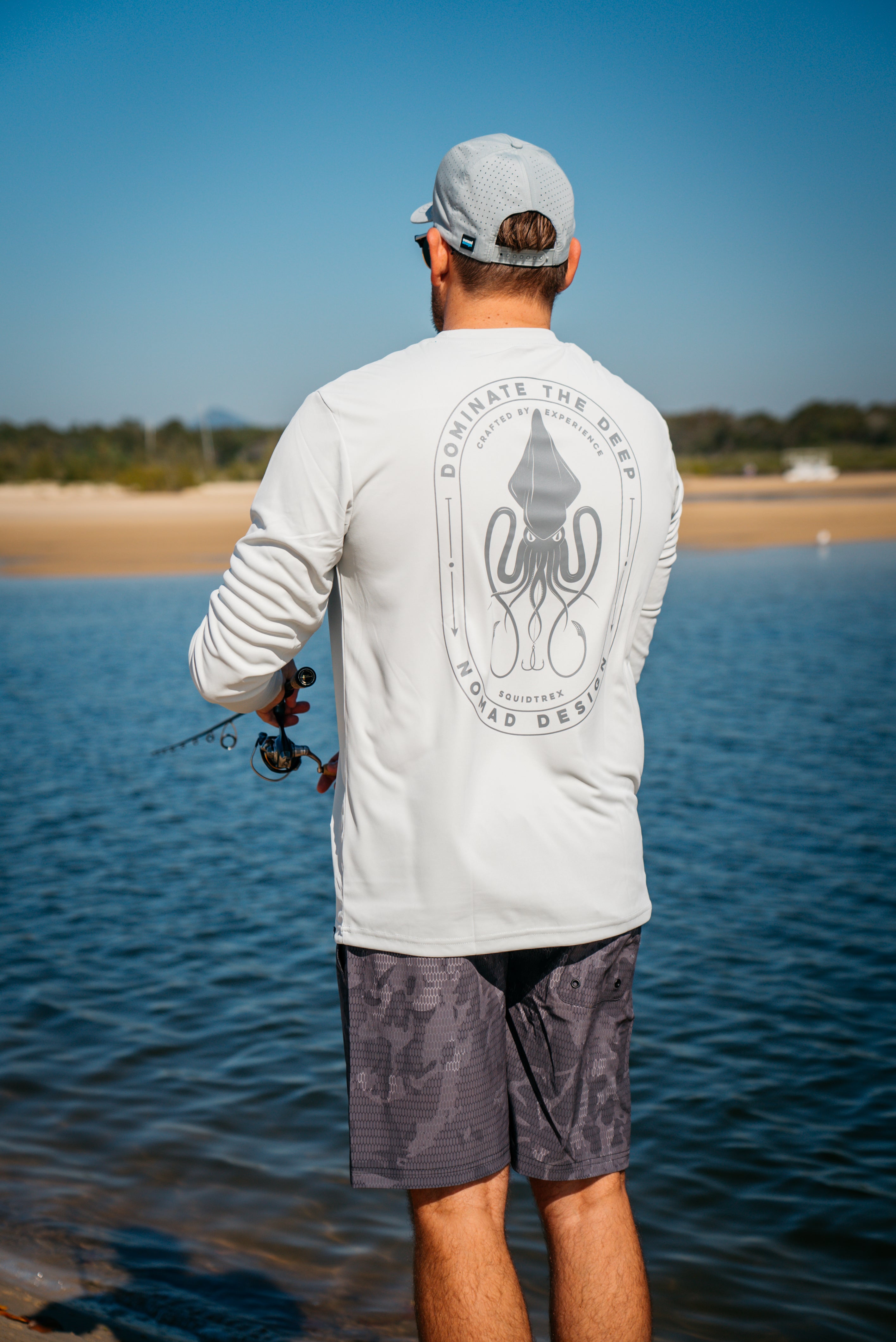 Tech Fishing Shirt - Squidtrex Domination Performance Wear | UV Protection & Quick-Dry Fabric for Saltwater & Freshwater Fishing | Ideal for Bass, Trout & Deep Sea Anglers