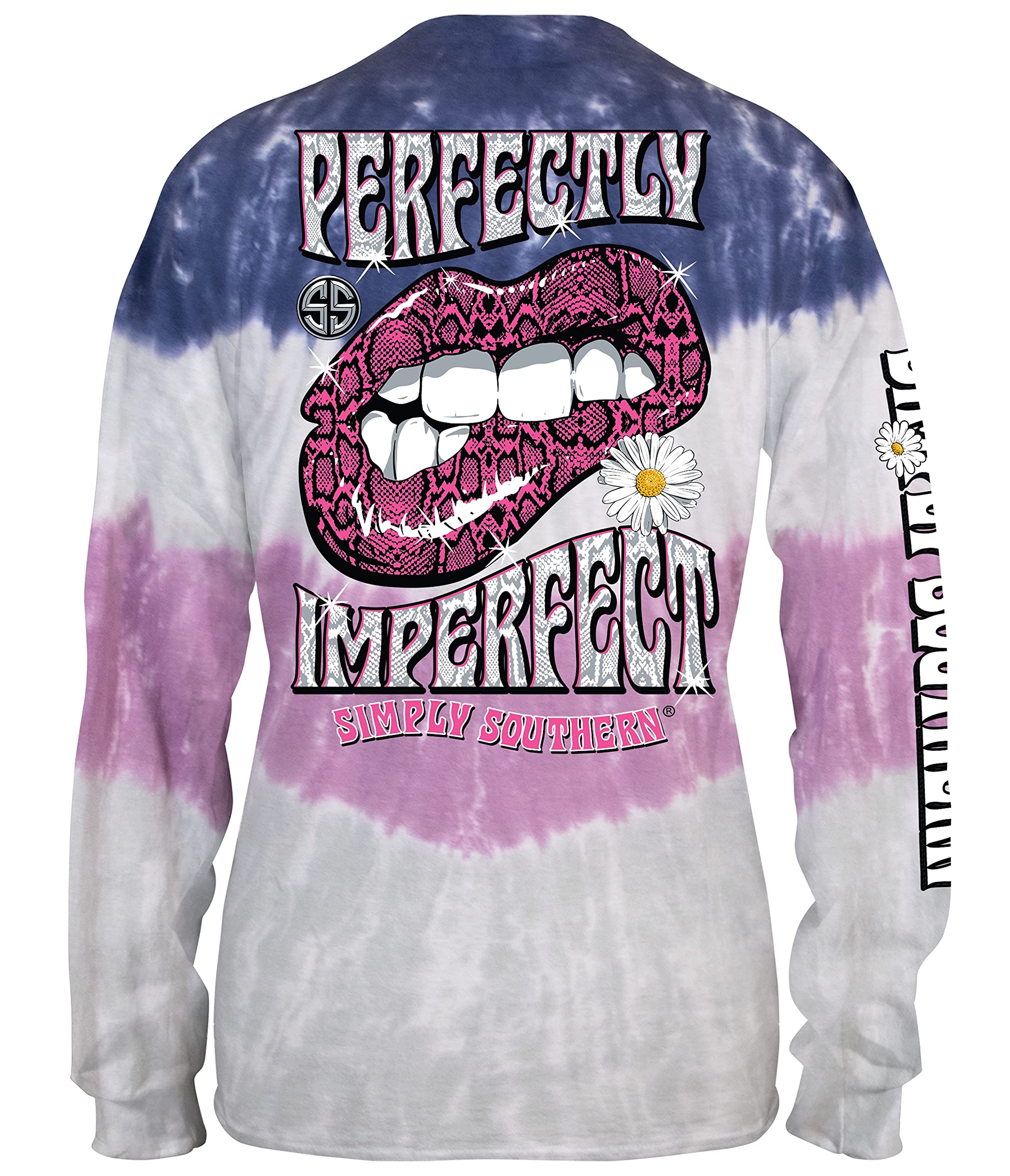 Simply Southern Youth Perfectly Imperfect Long Sleeve Tie Dye T-Shirt | Soft Cotton Comfort Fit | Trendy Hippie Style for Teens | School, Concerts & Casual Wear