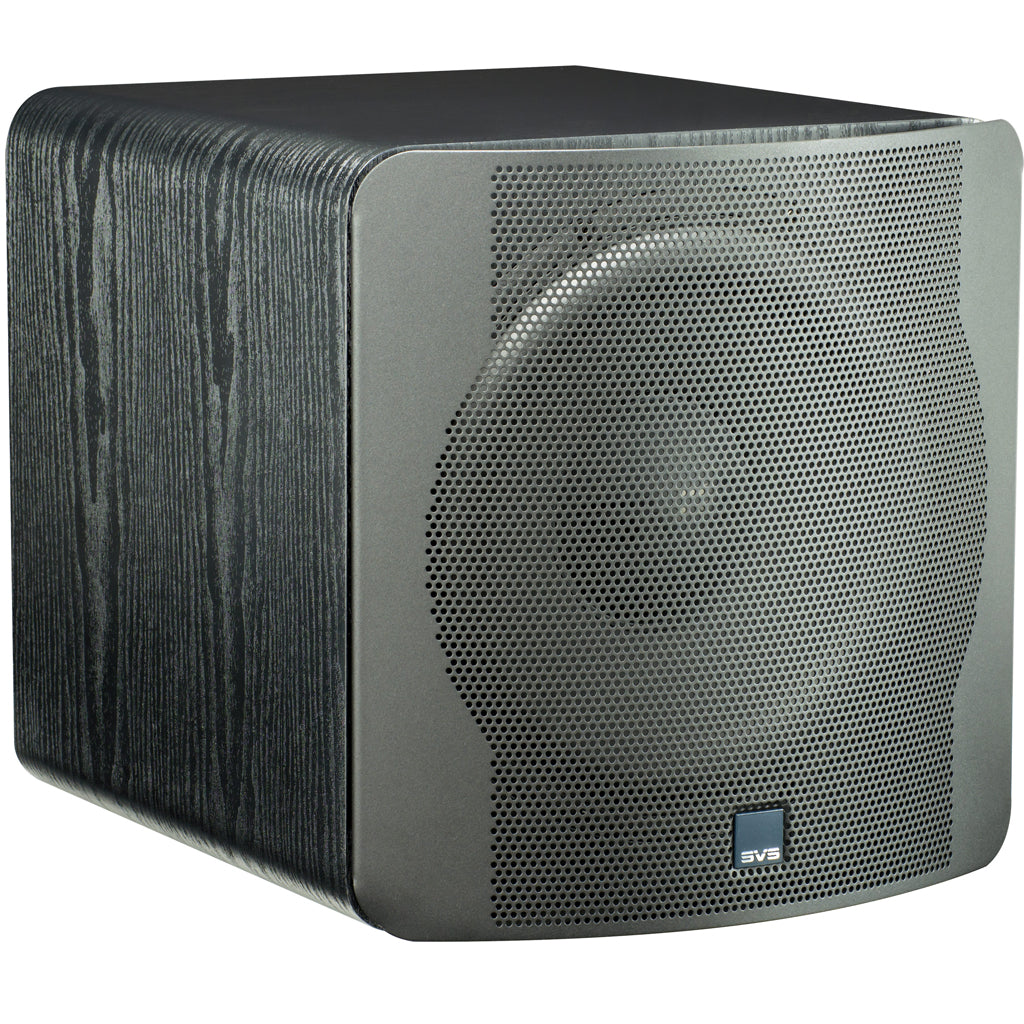 SB 2000 Speaker - Premium Black Ash Wood Finish with Power Outlet - Perfect for Home Theater, Gaming & Music Listening