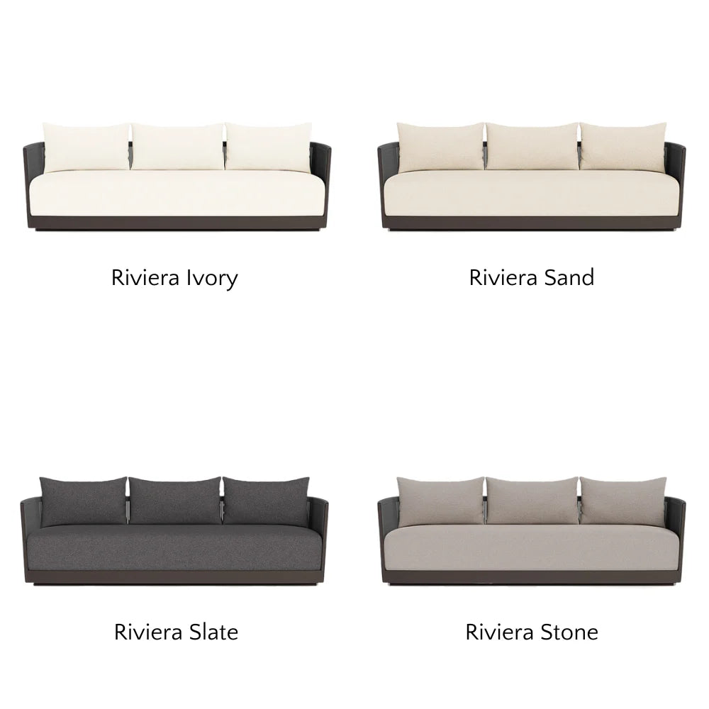 Antigua Outdoor 3-Seat Patio Sofa Set - Waterproof Wicker Furniture for Garden, Poolside & Backyard Relaxation