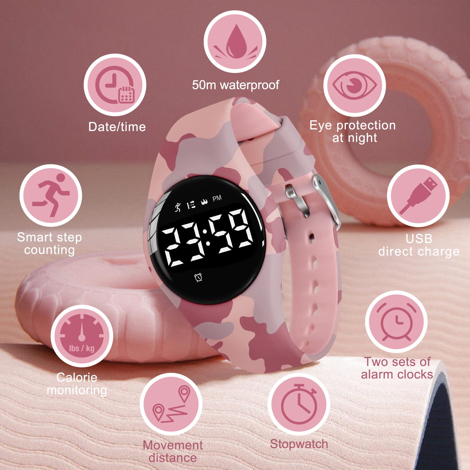 NN BEN NEVIS Kids Digital Sports Watch for Boys & Girls Ages 5-12 - Fitness Tracker with Alarm, Stopwatch, Waterproof Design - Perfect for School, Swimming & Outdoor Activities