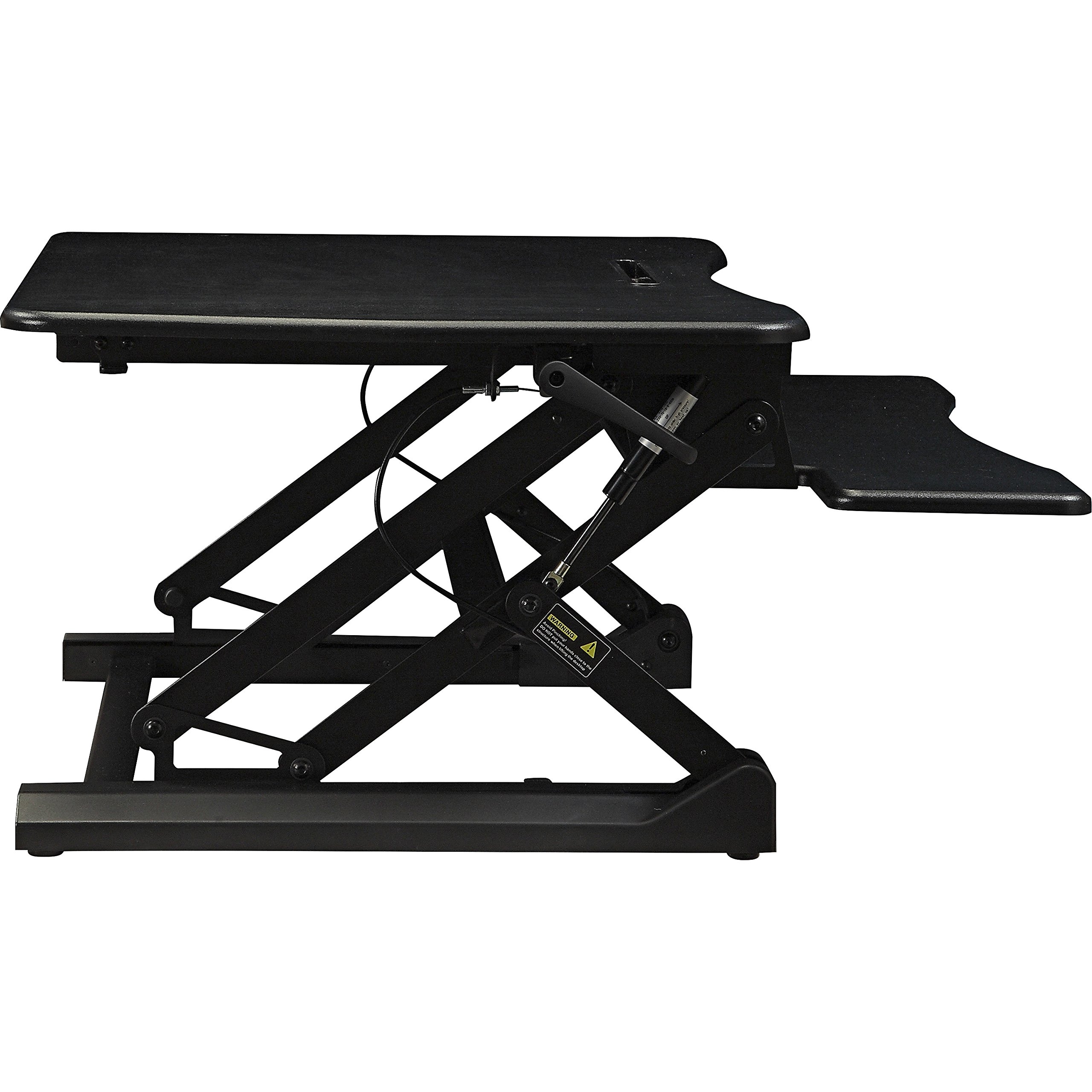 Lorell Adjustable Gas Lift Monitor Stand Riser - Ergonomic Desk Organizer for Computer Monitors, Laptops, and Office Workspaces