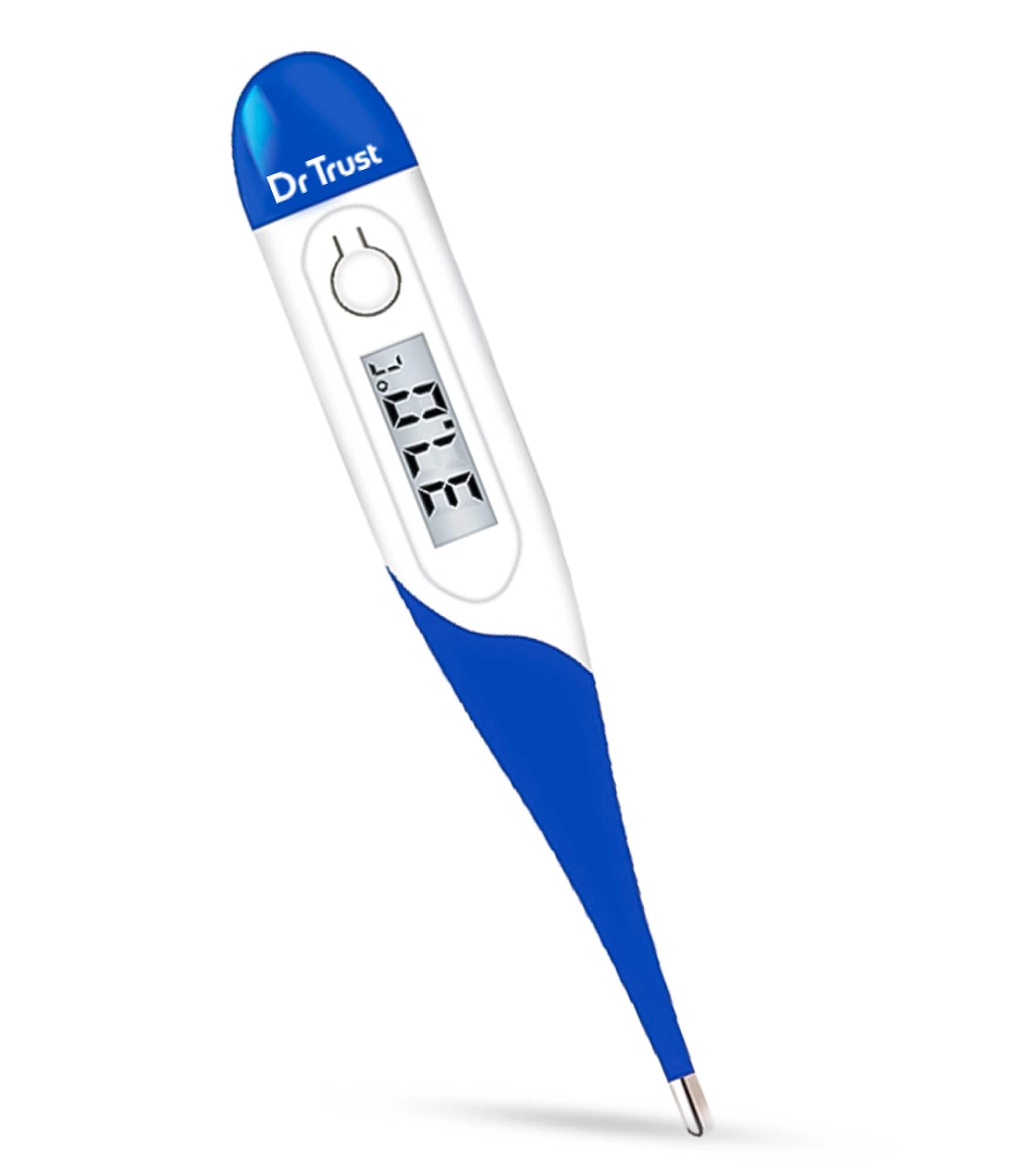 Dr Trust USA Flexible Tip Digital Thermometer - Fast & Accurate Oral, Rectal & Underarm Temperature Reading for Adults, Kids & Babies - Perfect for Home, Clinic & Travel Use
