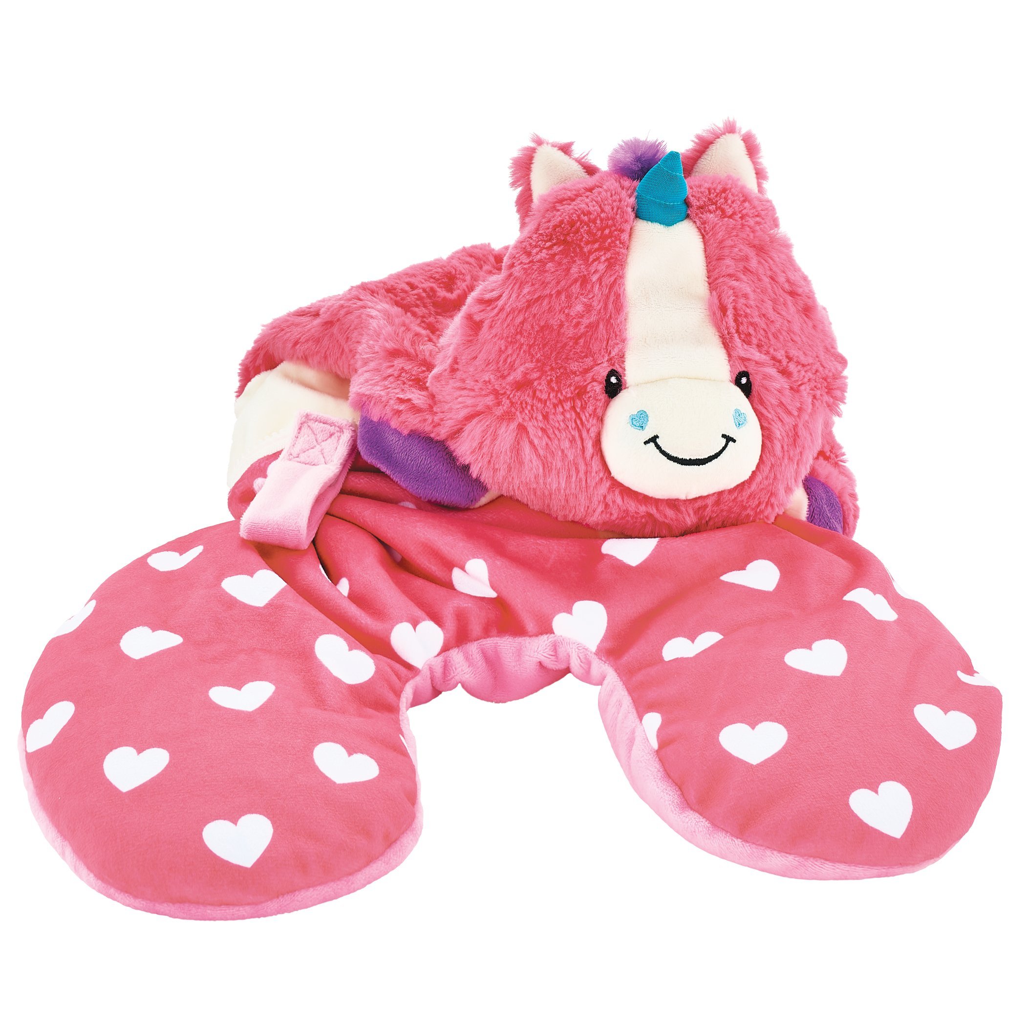 Animal Adventure Popovers Travel Pillow - Pink Unicorn Character Transforming Neck Pillow for Kids (13