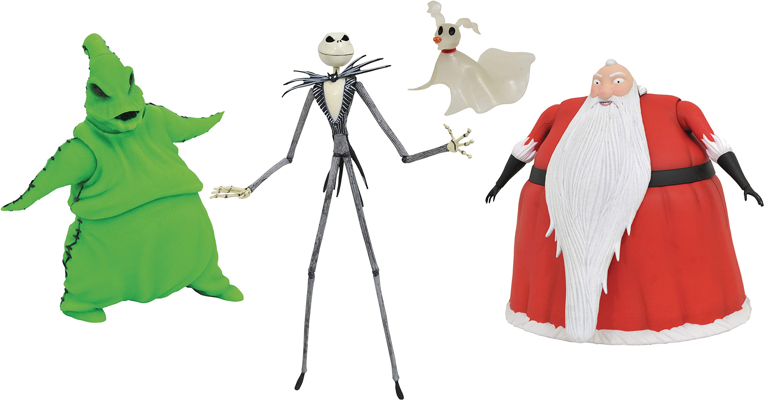 DIAMOND SELECT TOYS San Diego Comic-Con 2020 Exclusive: The Nightmare Before Christmas Deluxe Lighted Action Figure Box Set - Jack Skellington & Sally Collectible Figures with LED Display | Perfect for Disney Fans, Holiday Decor & Comic Con Collections
