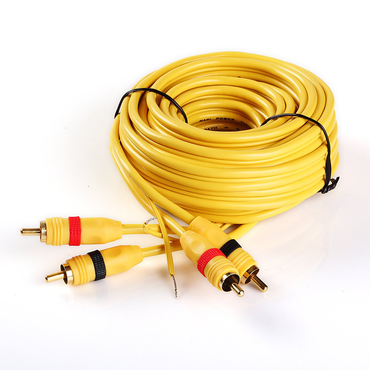 Premium 14FT Dual RCA Male to Male Audio Cable - High Performance Directional Balanced for Home Theater, Stereo Systems & DJ Equipment - Enhanced Sound Quality & Durability