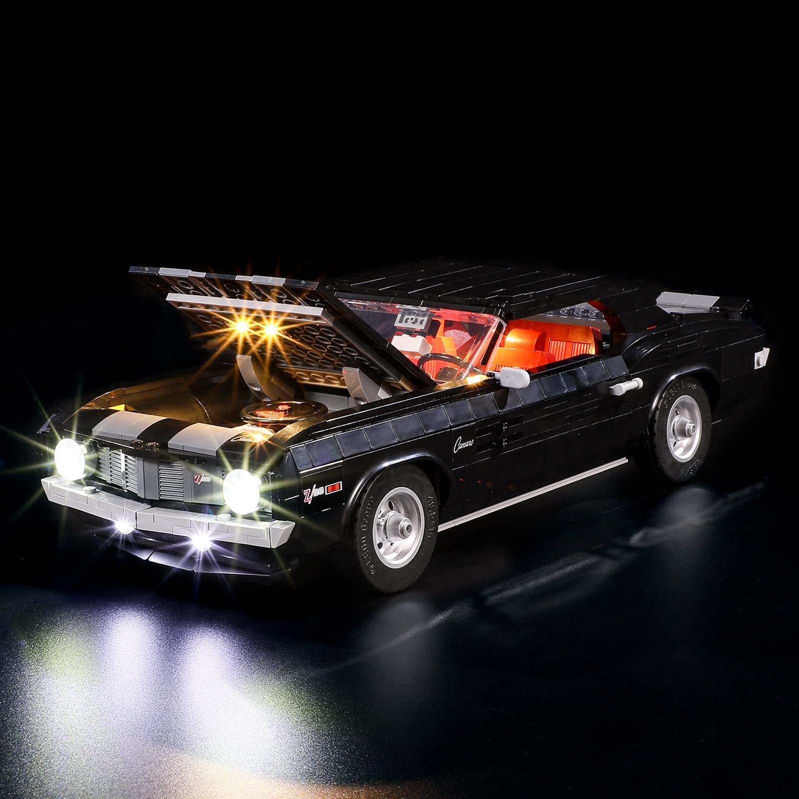 GEAMENT LED Light Kit for Lego Chevrolet Camaro Z28 10304 - Compatible with Creator Expert Set (Model Not Included) - Perfect for Night Displays & Car Enthusiast Collections
