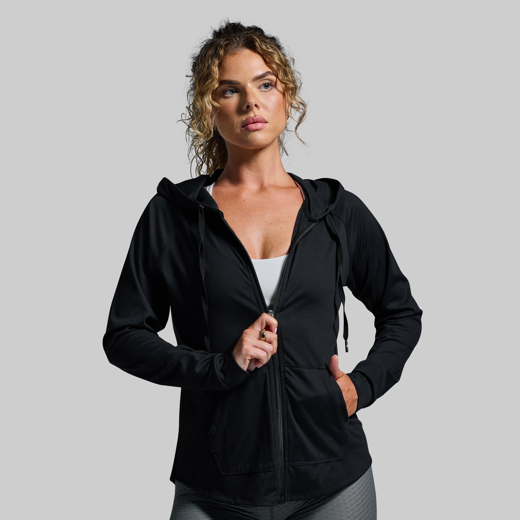 Men's Weekender Zip Up Hoodie - Black | Casual Pullover Jacket for Travel, Gym & Outdoor Activities