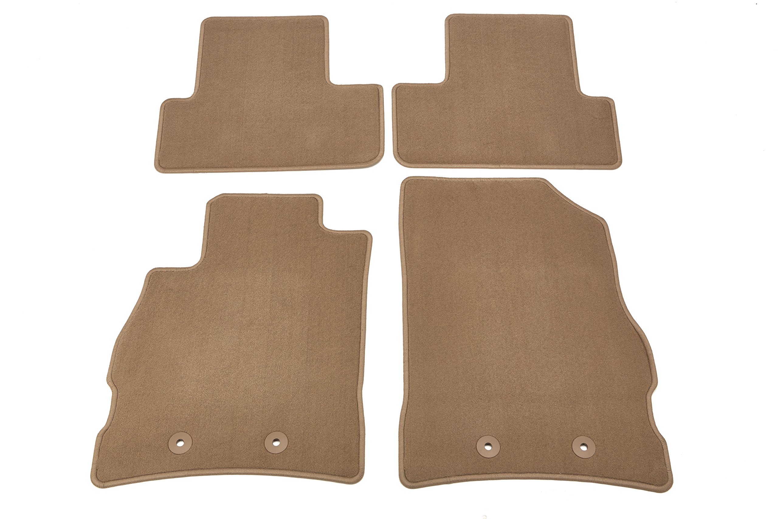 Premium GM Carpeted Floor Mats Set - Front & Rear All-Weather Protection in Cashmere | Perfect for Chevy, GMC, Cadillac Vehicles | Indoor & Outdoor Use